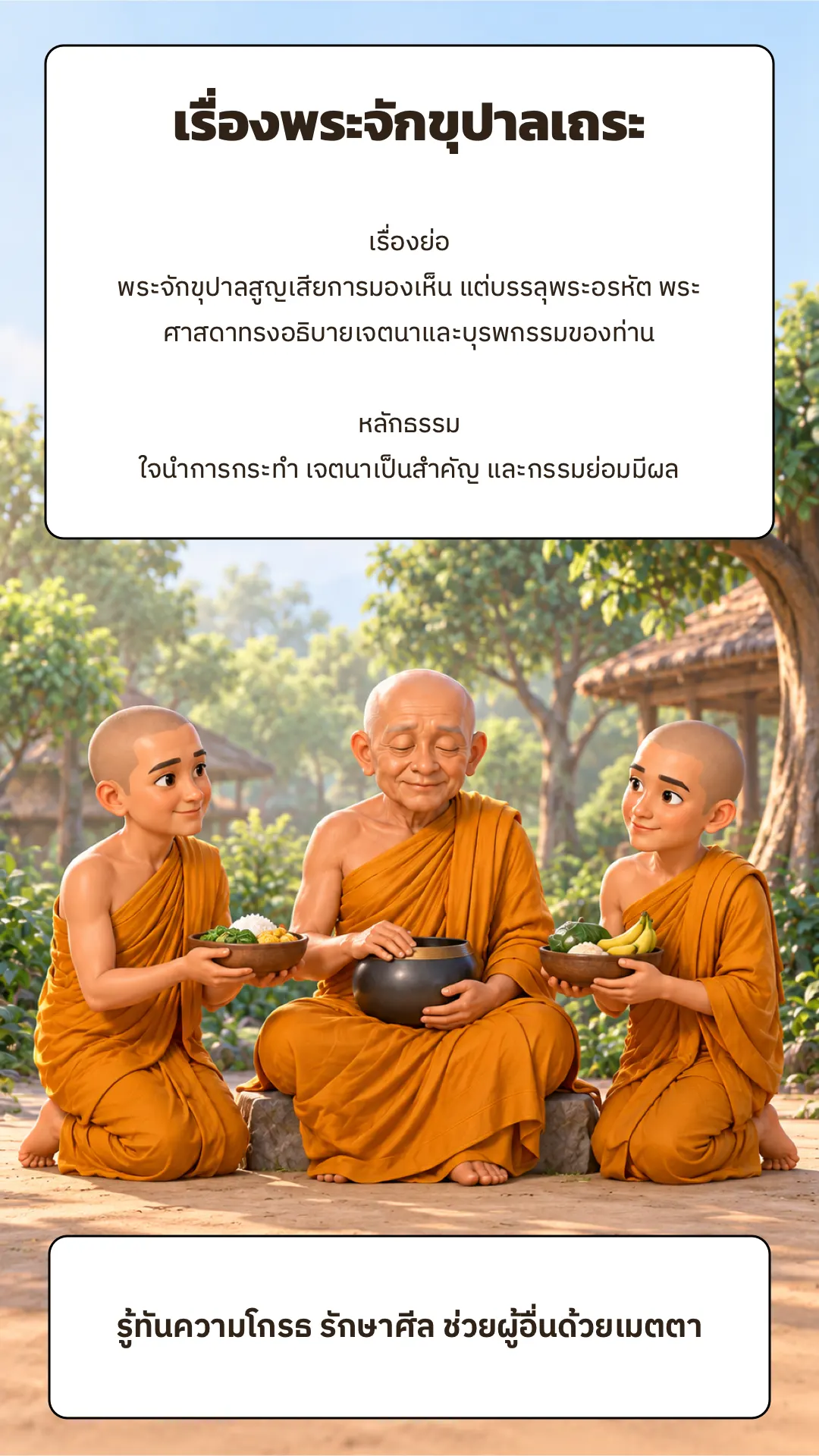 เรื่องพระจักขุปาลเถระ ปกหลัง