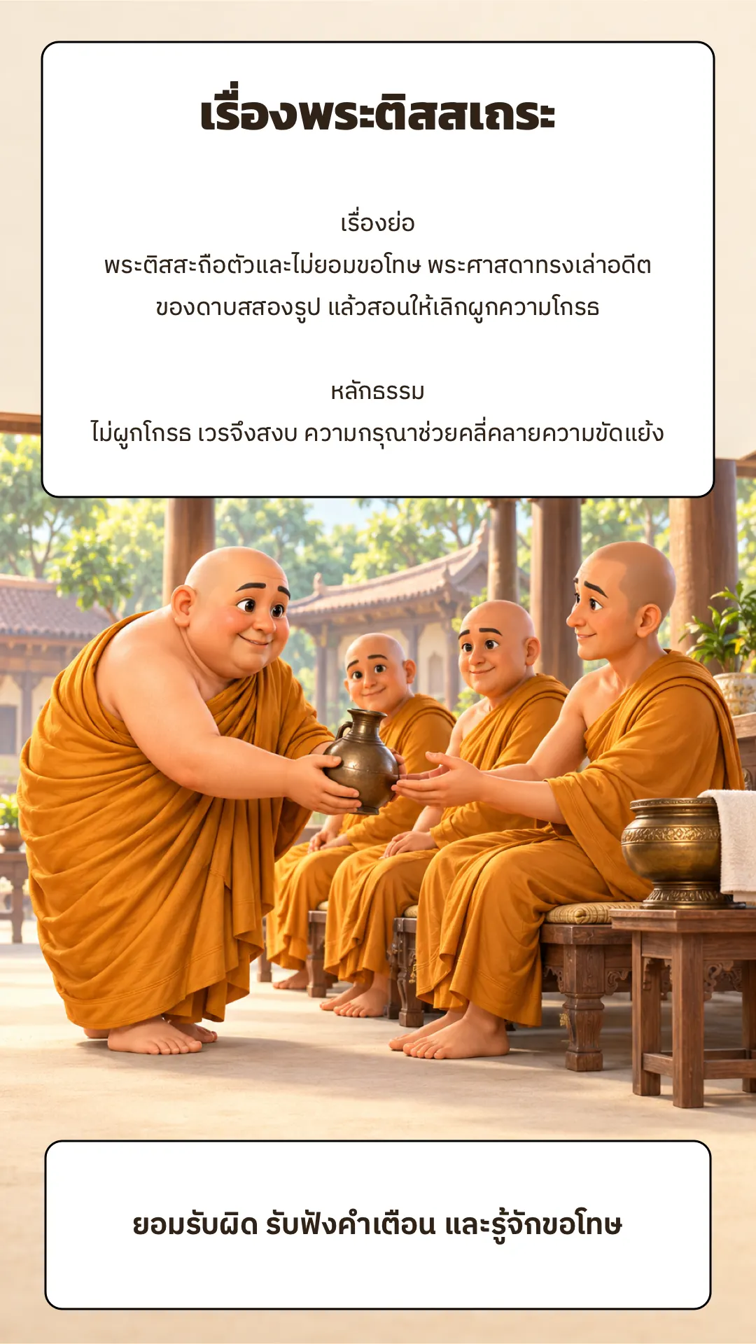 เรื่องพระติสสเถระ ปกหลัง