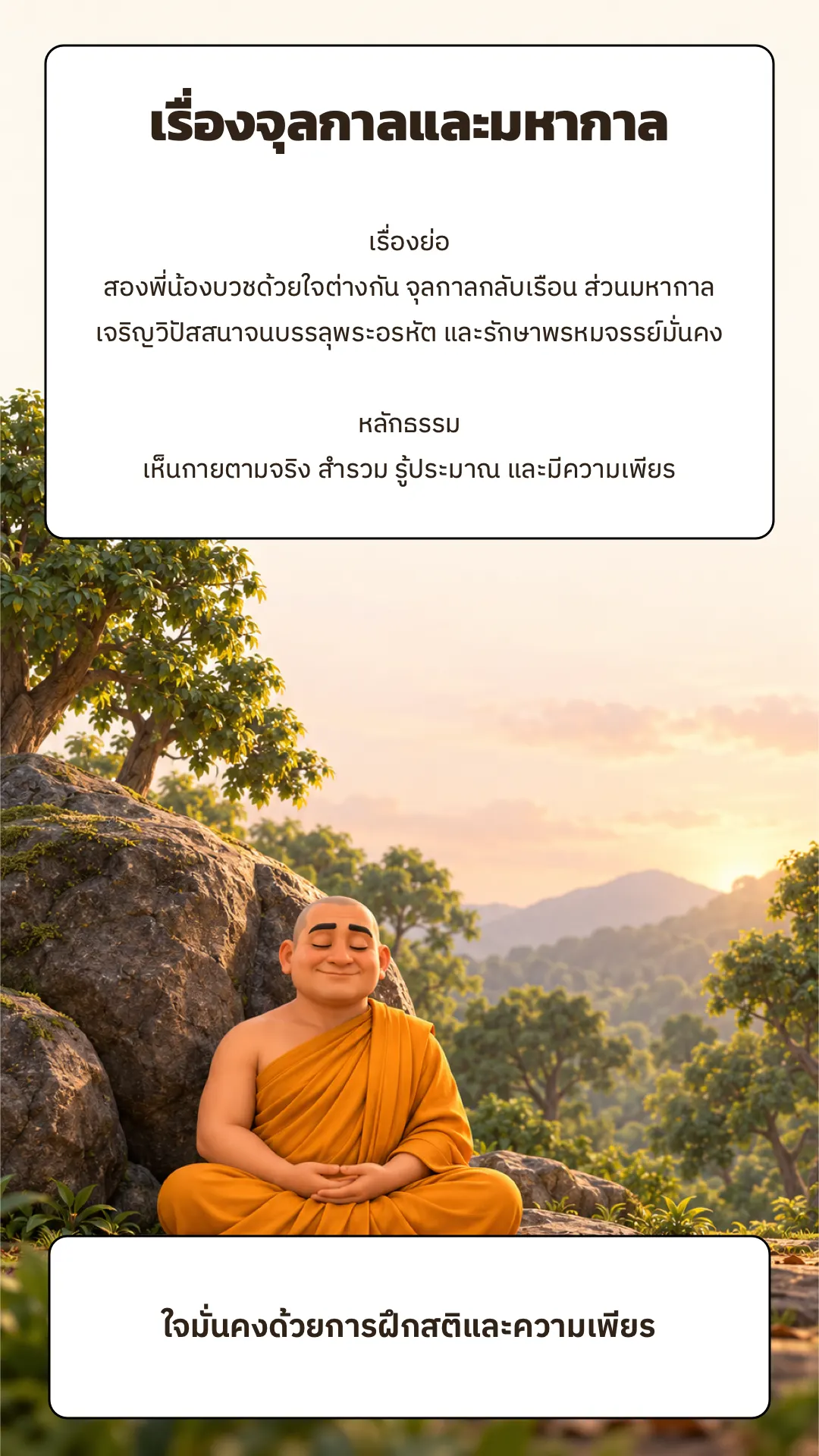 เรื่องจุลกาลและมหากาล ปกหลัง