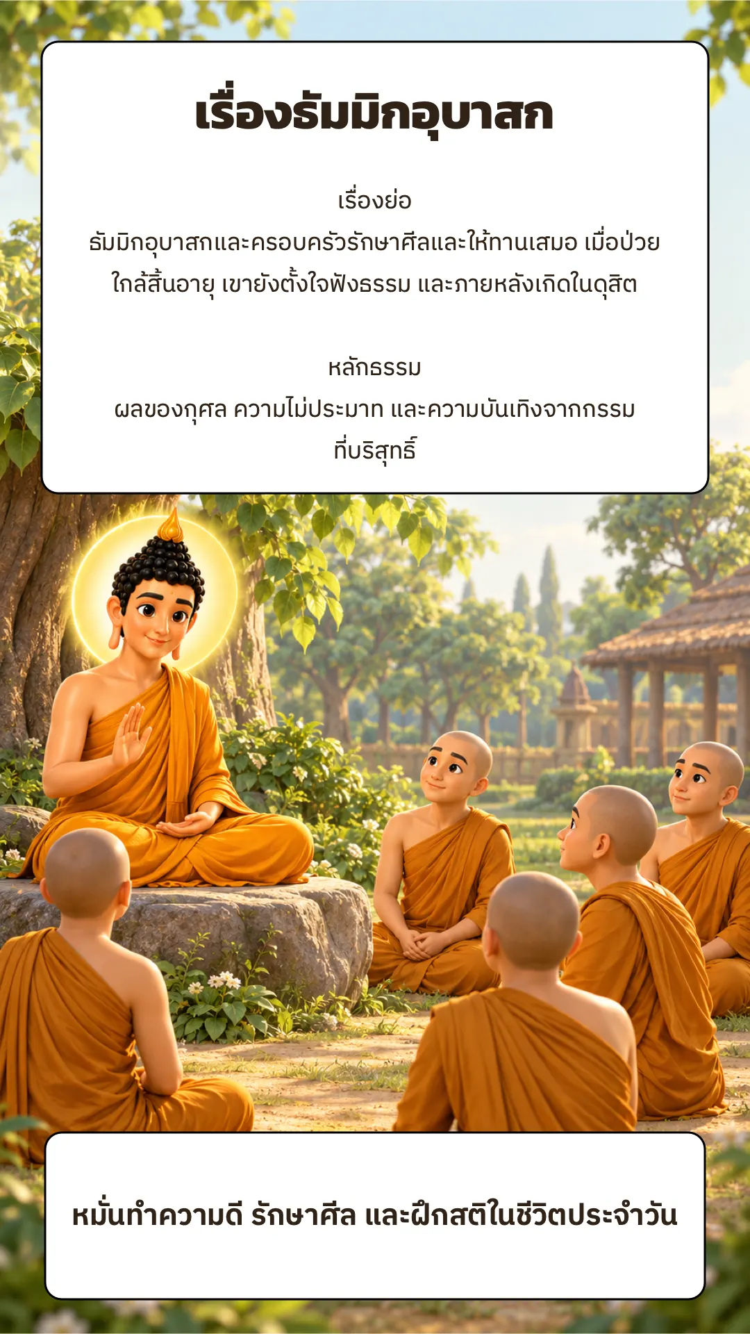 เรื่องธัมมิกอุบาสก ปกหลัง