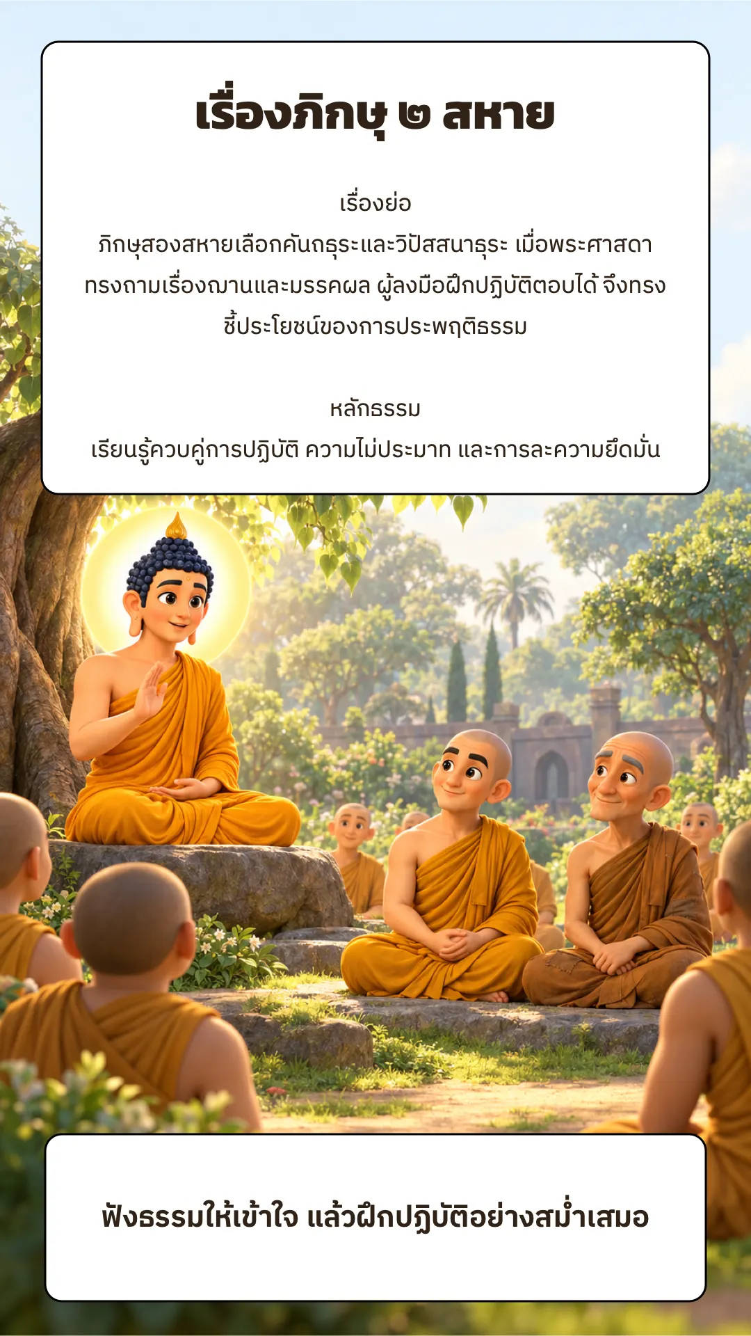 เรื่องภิกษุสองสหาย ปกหลัง