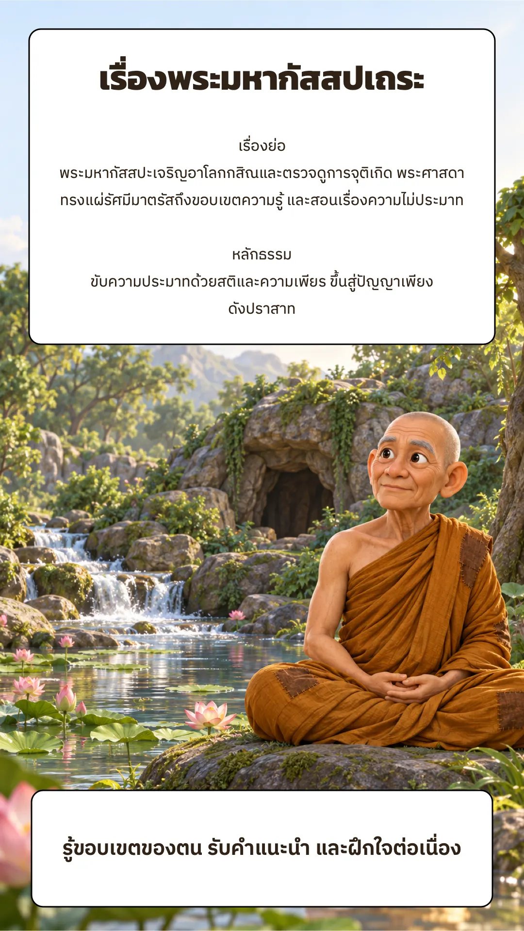 เรื่องพระมหากัสสปเถระ ปกหลัง