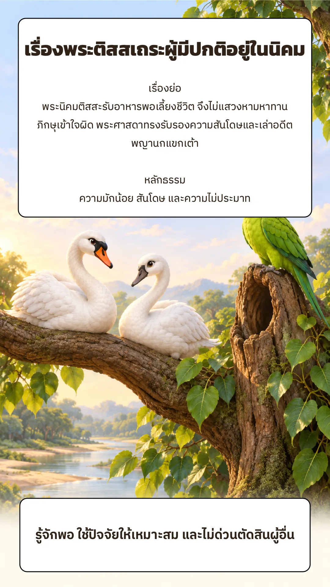 เรื่องพระติสสเถระผู้มีปกติอยู่ในนิคม ปกหลัง