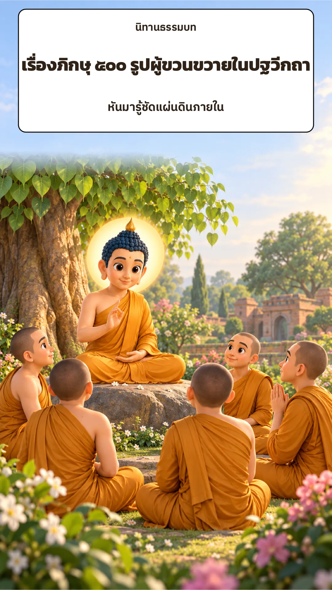 ปกเรื่อง เรื่องภิกษุ๕๐๐รูปผู้ขวนขวายในปฐวีกถา