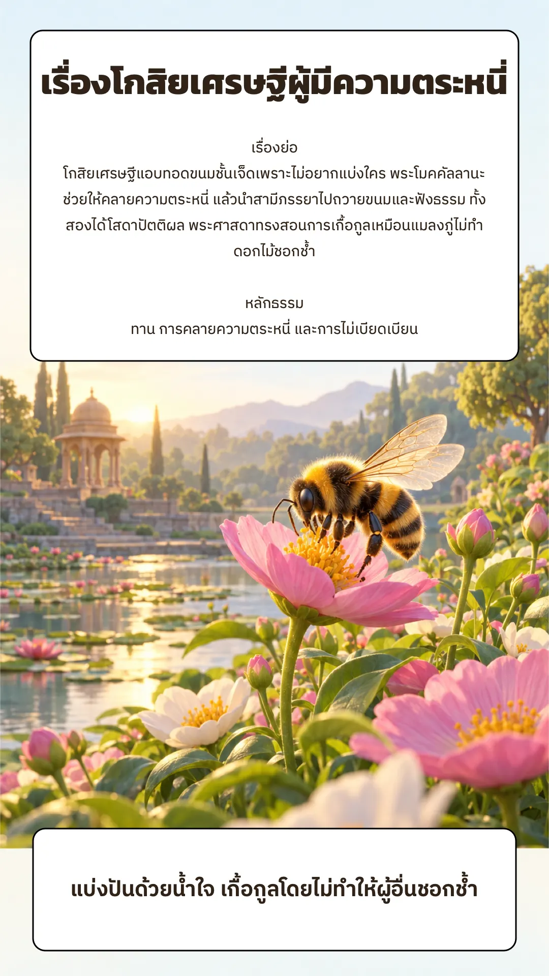 เรื่องโกสิยเศรษฐีผู้มีความตระหนี่ ปกหลัง
