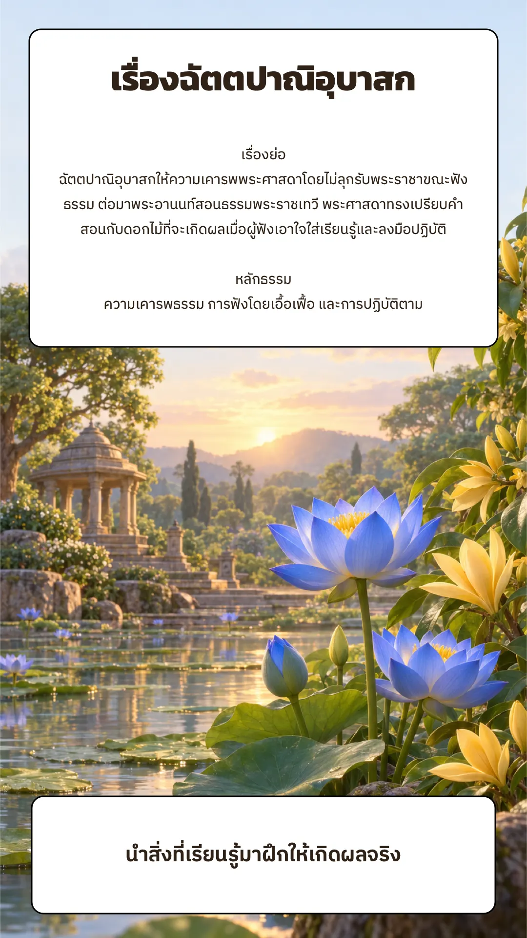 เรื่องฉัตตปาณิอุบาสก ปกหลัง