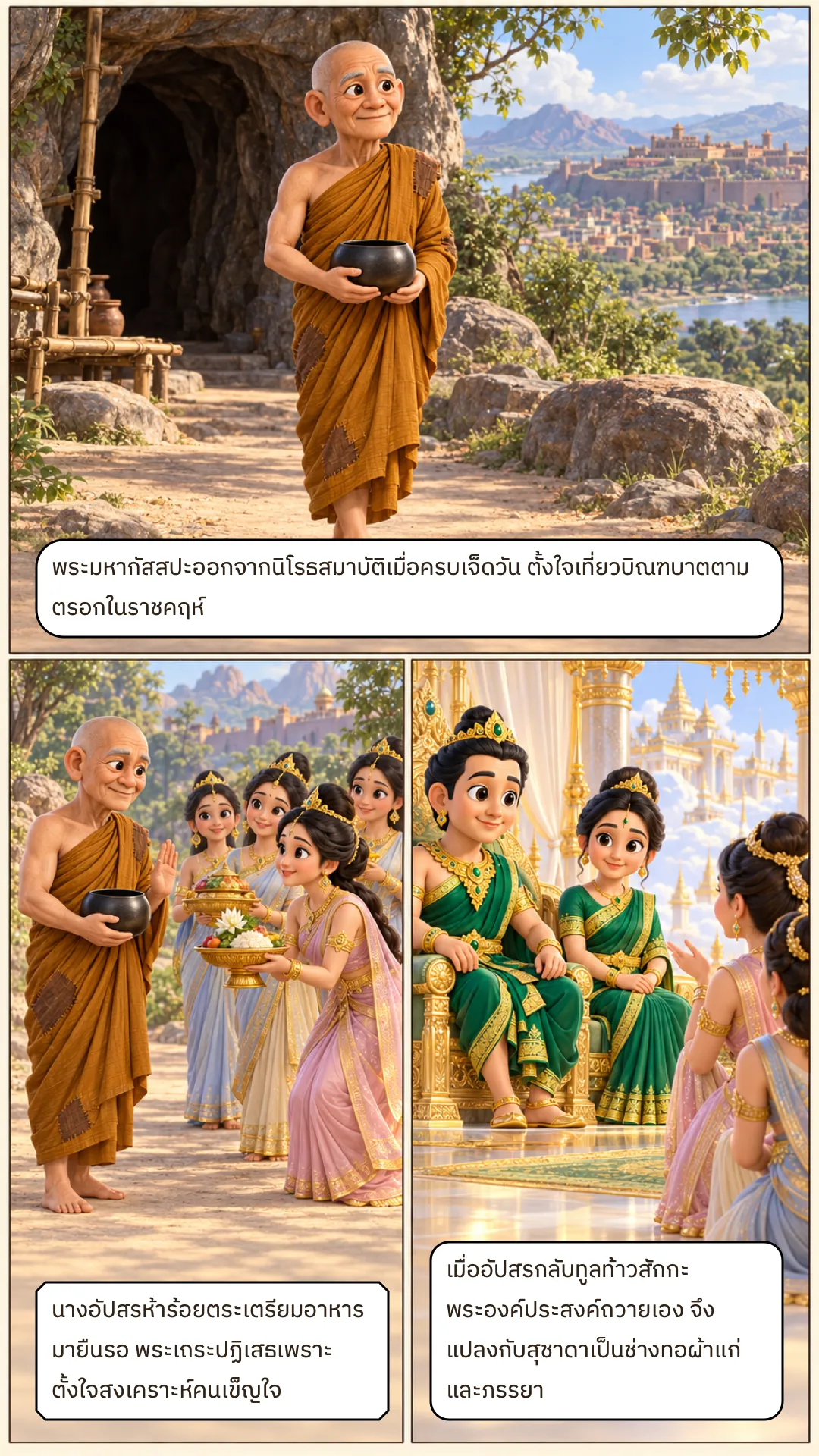 เรื่องถวายบิณฑบาตแก่พระมหากัสสปเถระ หน้า 1