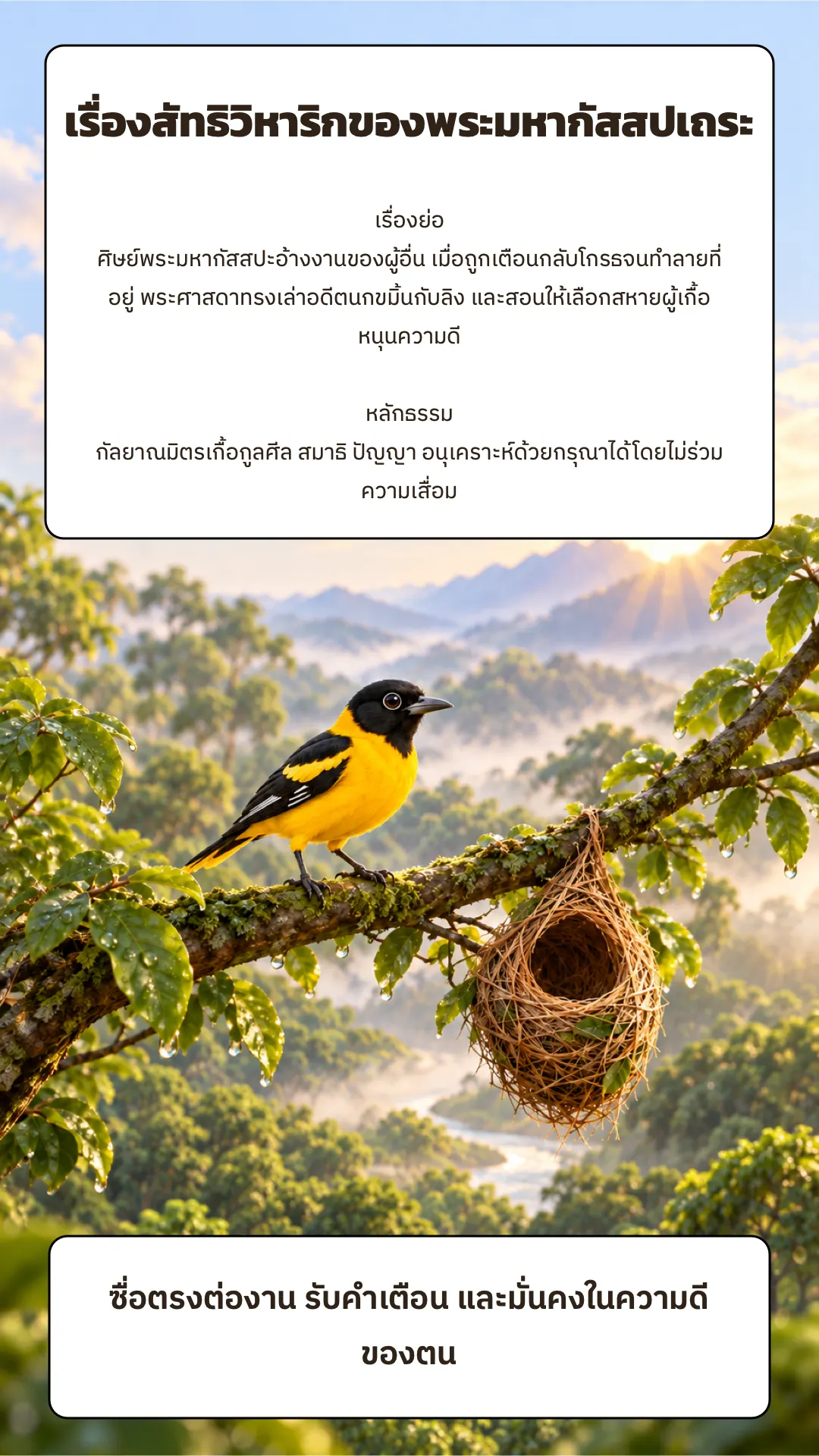 เรื่องสัทธิวิหาริกของพระมหากัสสปเถระ ปกหลัง
