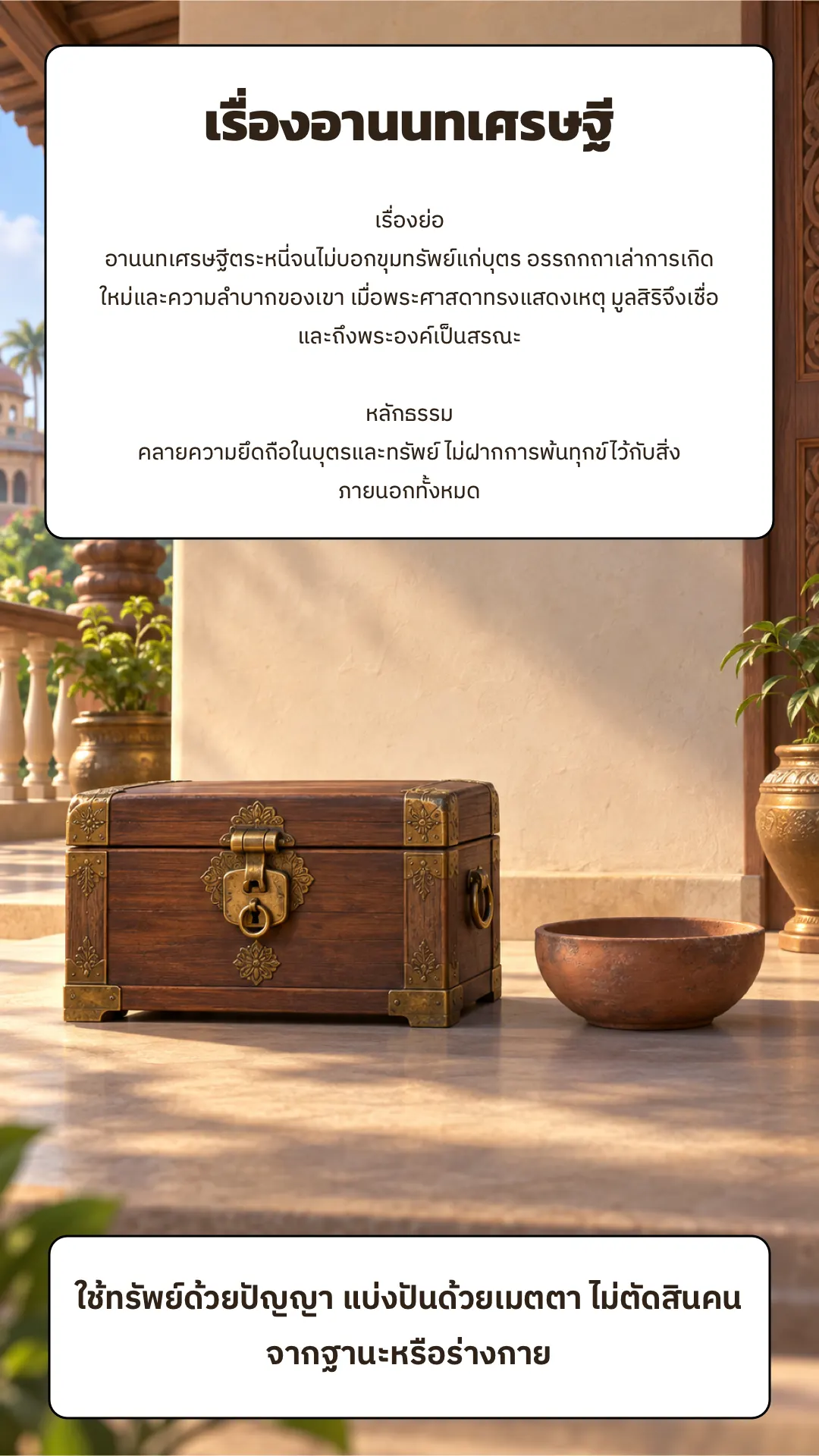 เรื่องอานนทเศรษฐี ปกหลัง