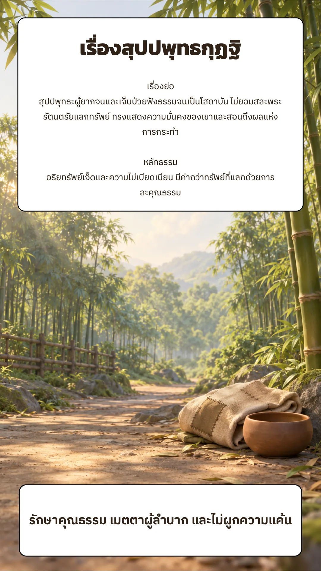 เรื่องสุปปพุทธกุฏฐิ ปกหลัง