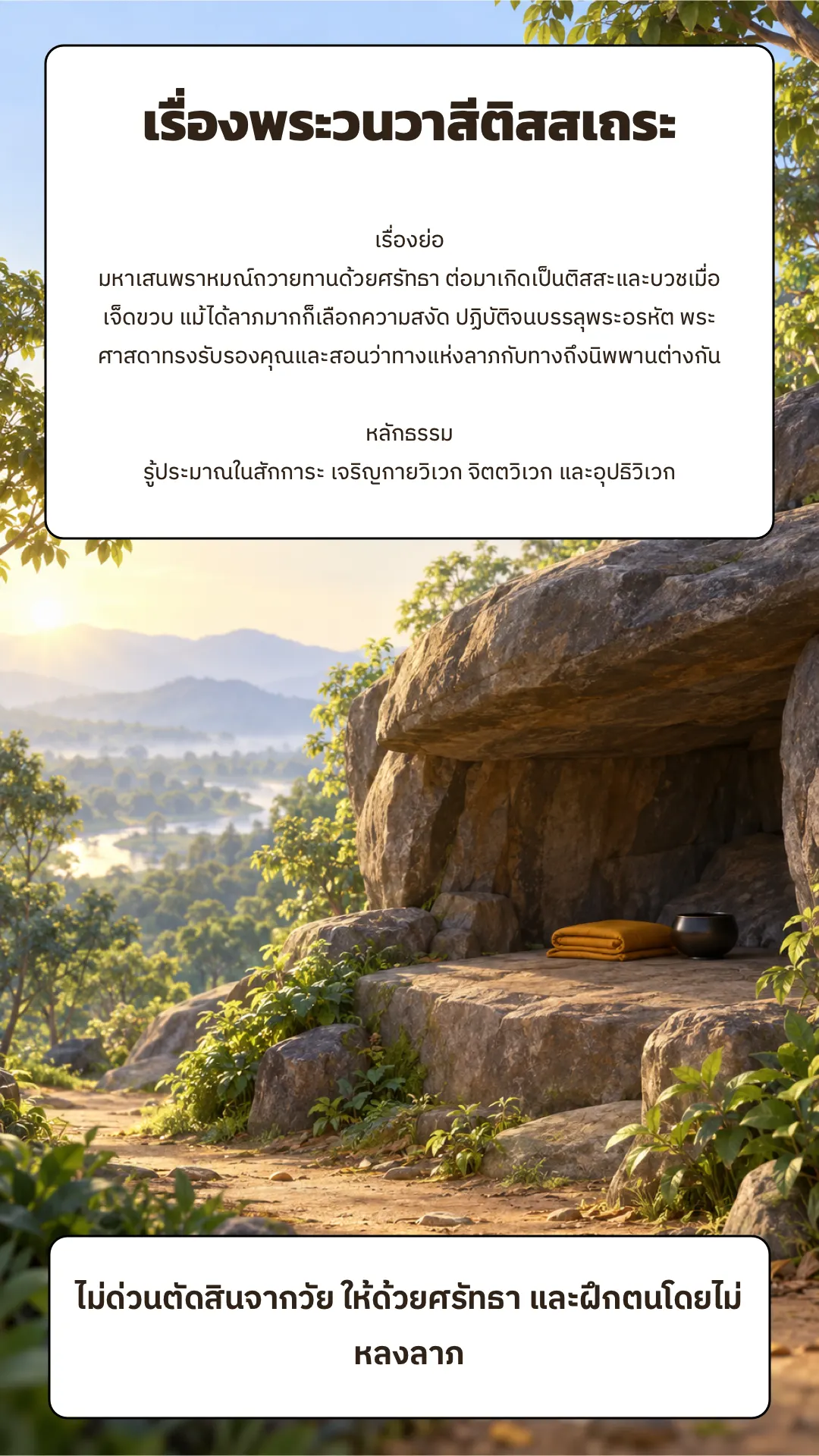 เรื่องพระวนวาสีติสสเถระ ปกหลัง