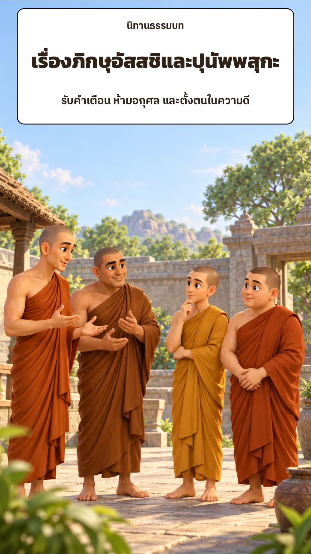 ปกเรื่อง เรื่องภิกษุอัสสชิและปุนัพพสุกะ