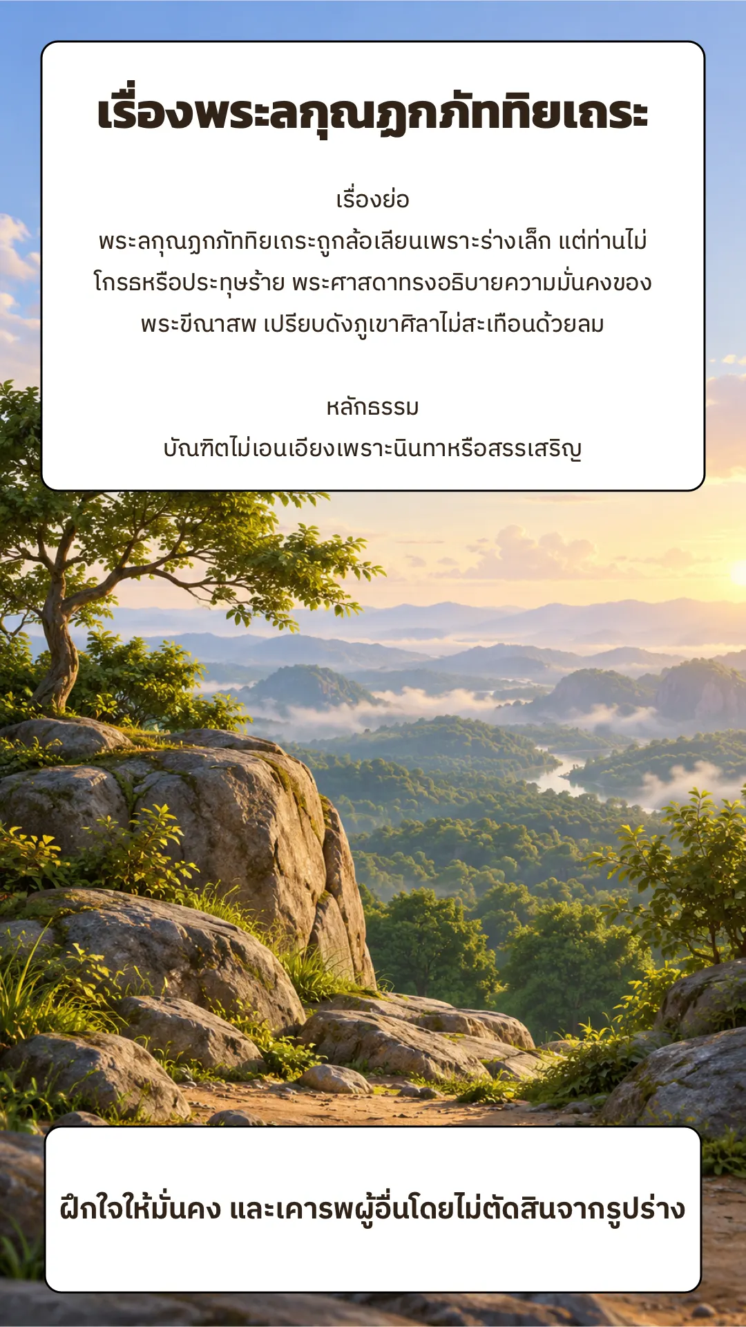เรื่องพระลกุณฏกภัททิยเถระ ปกหลัง