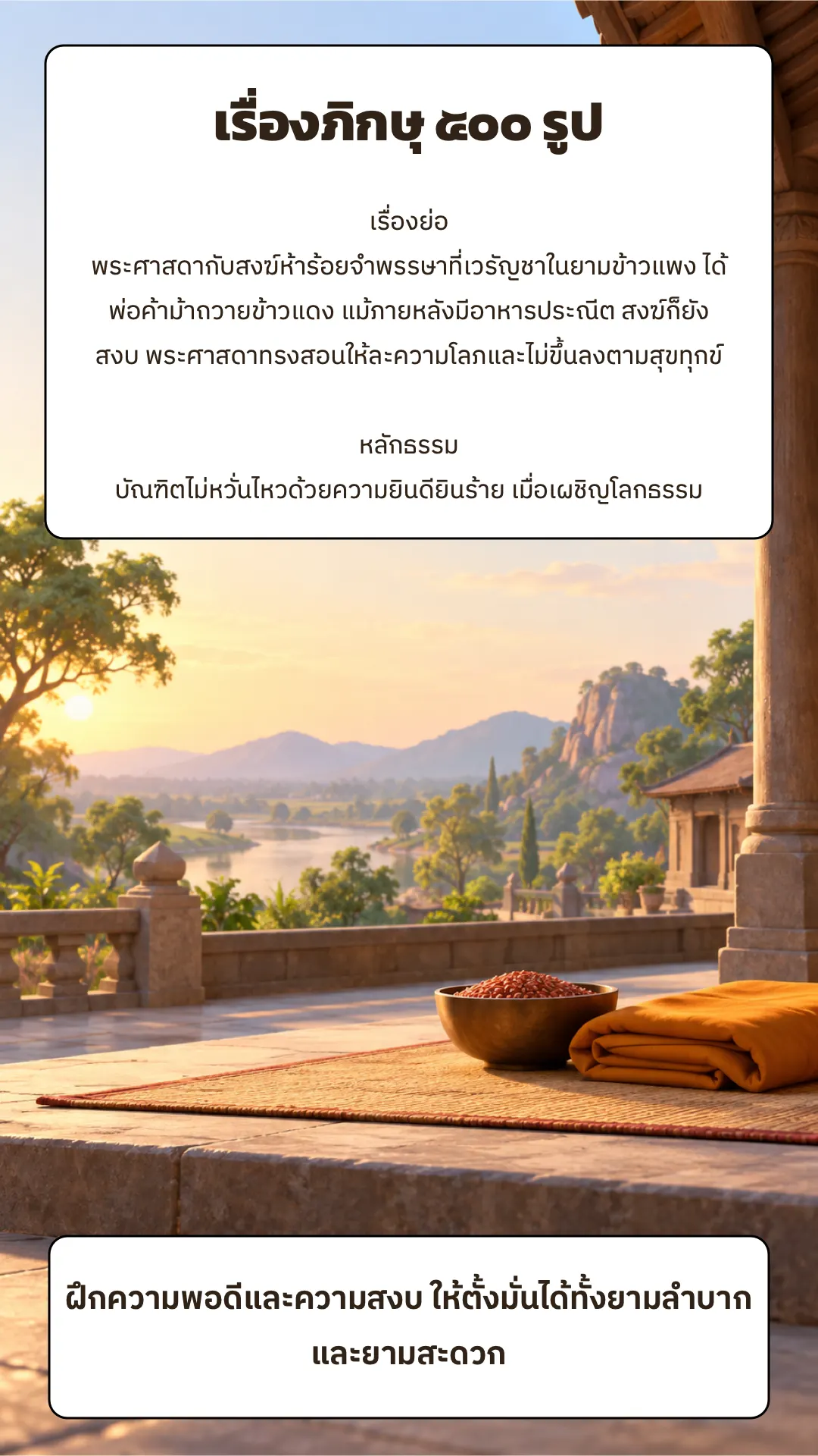 เรื่องภิกษุ ๕๐๐ รูป ปกหลัง