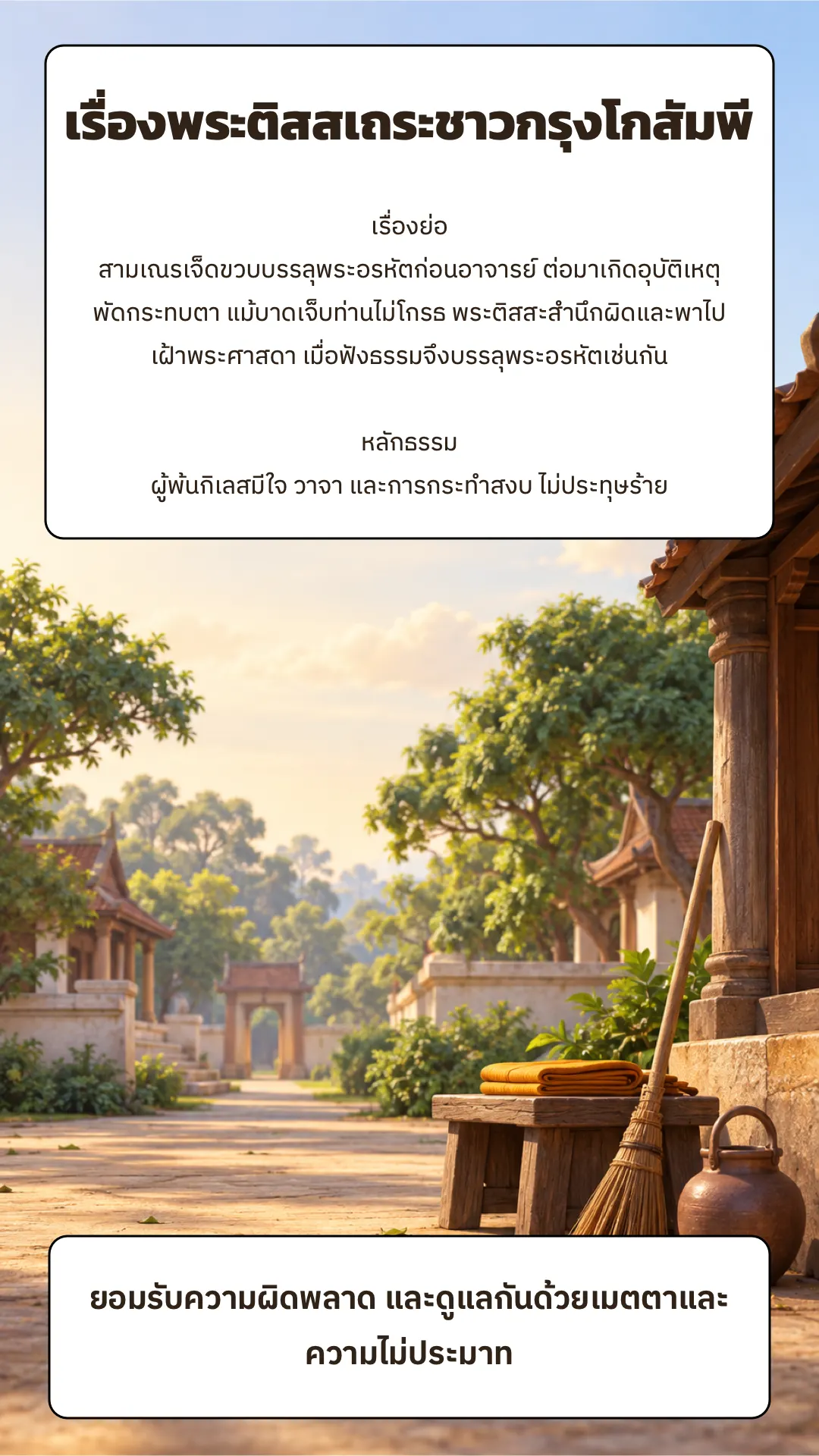 เรื่องพระติสสเถระชาวกรุงโกสัมพี ปกหลัง