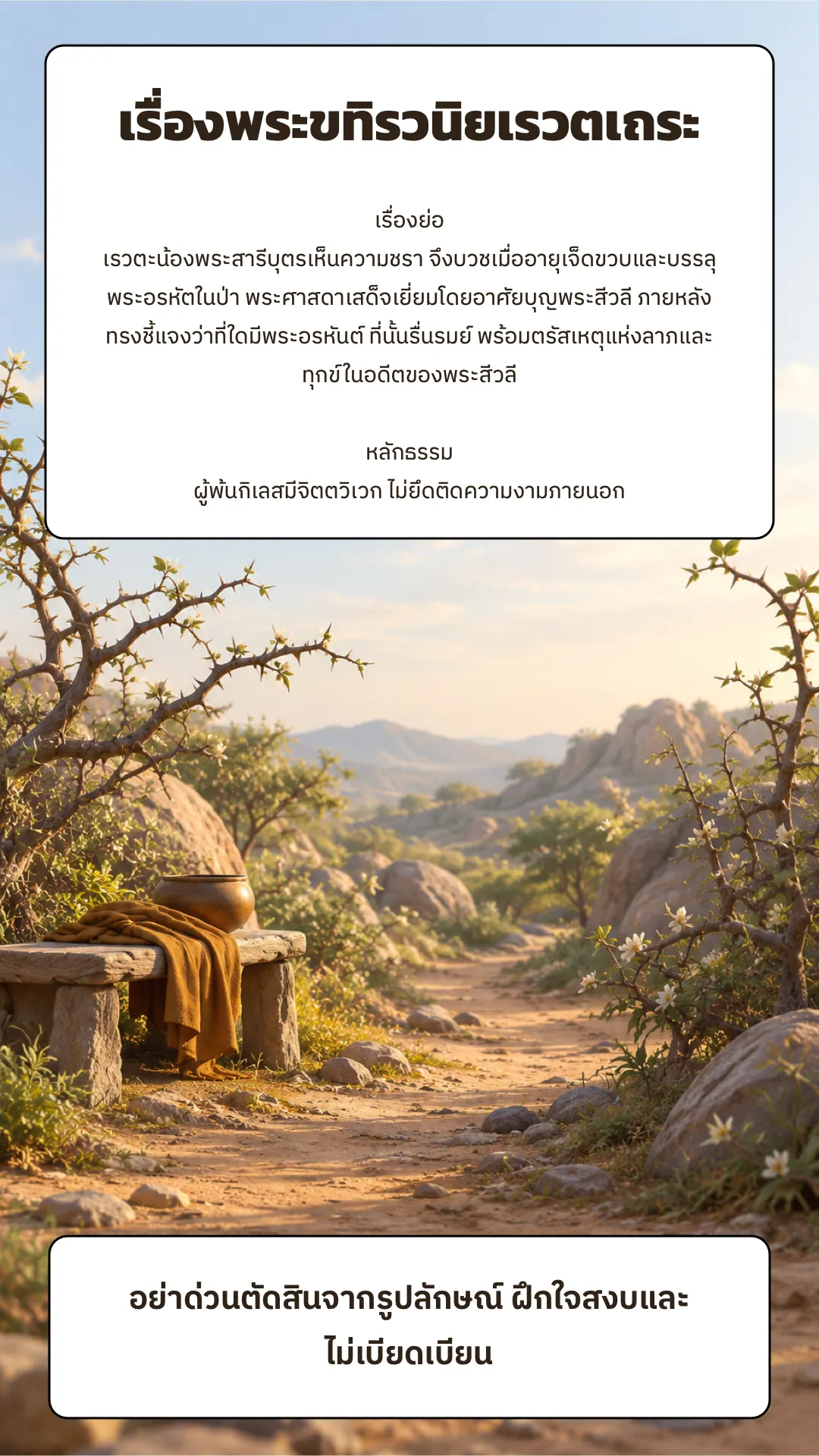 เรื่องพระขทิรวนิยเรวตเถระ ปกหลัง