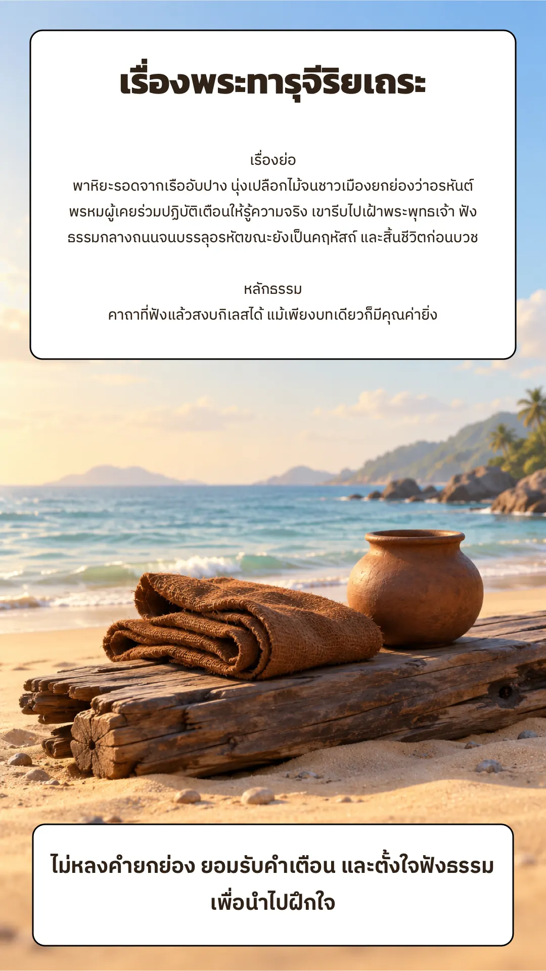 เรื่องพระทารุจีริยเถระ ปกหลัง