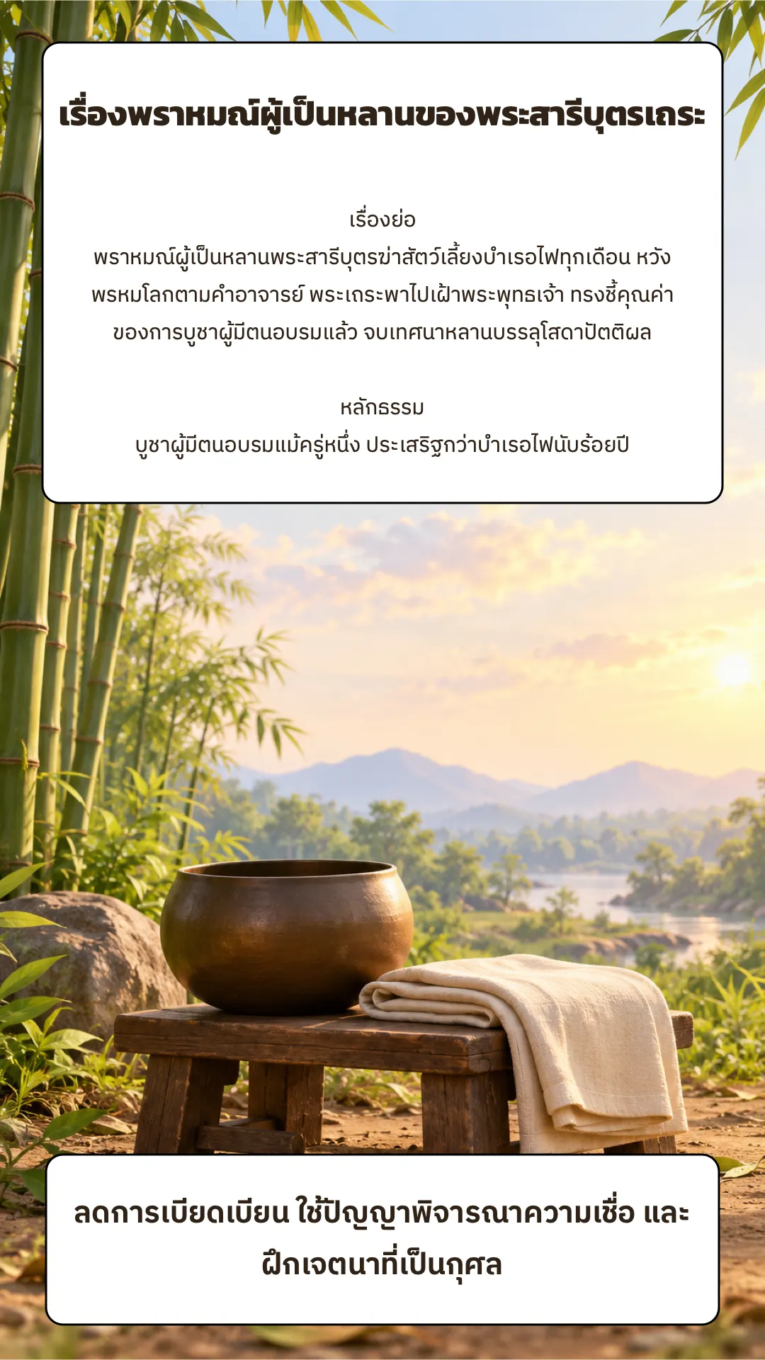 เรื่องพราหมณ์ผู้เป็นหลานของพระสารีบุตรเถระ ปกหลัง