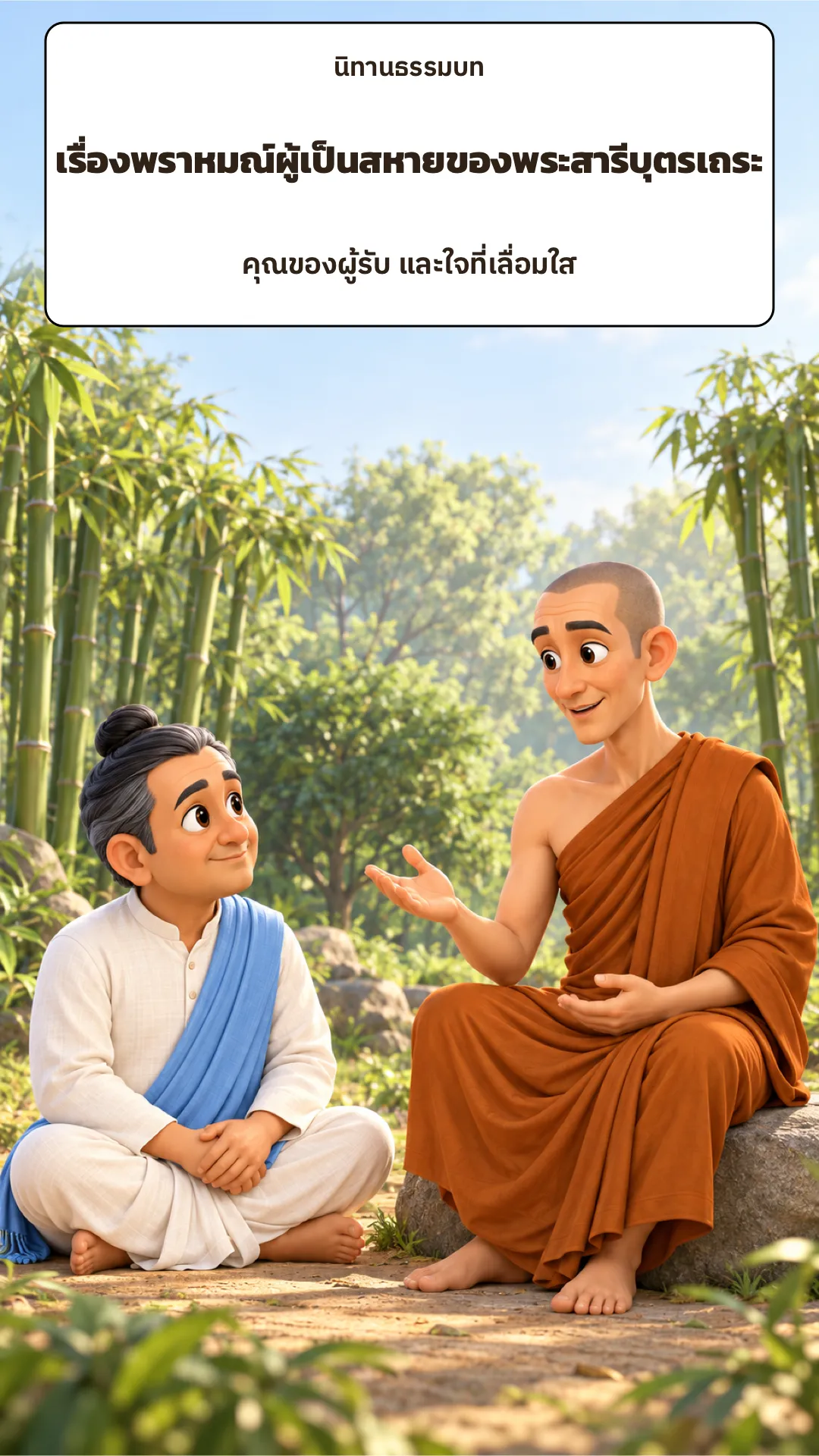 ปกเรื่อง เรื่องพราหมณ์ผู้เป็นสหายของพระสารีบุตรเถระ