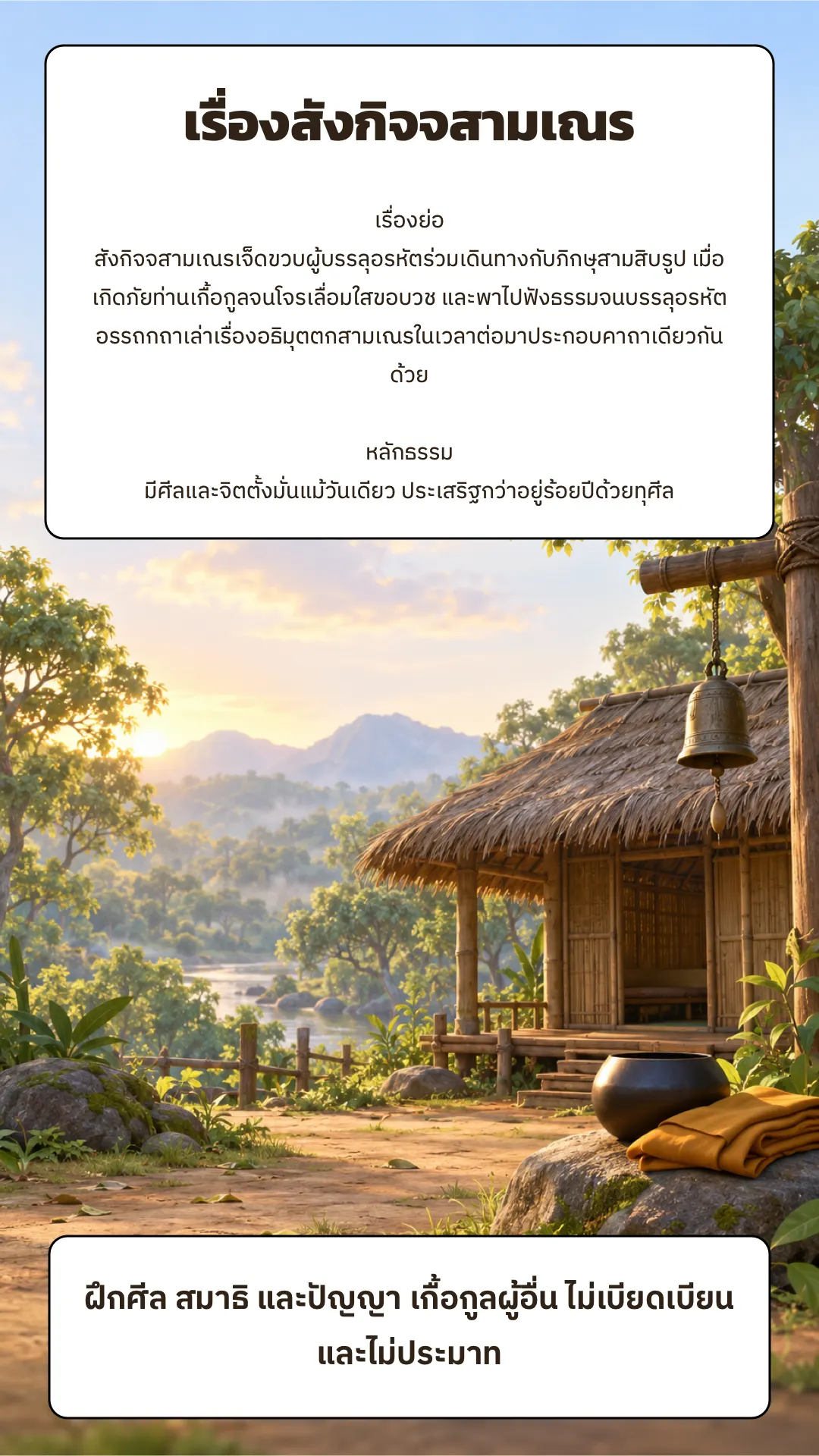 เรื่องสังกิจจสามเณร ปกหลัง