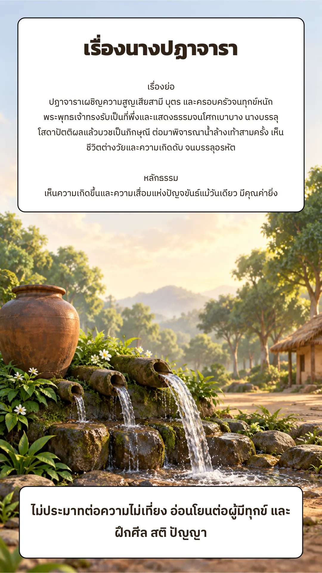 เรื่องนางปฏาจารา ปกหลัง