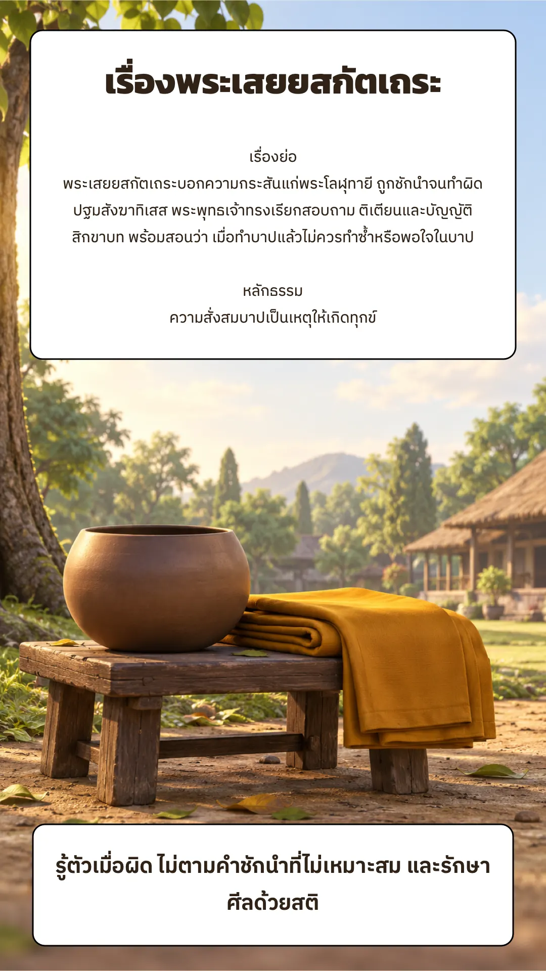 เรื่องพระเสยยสกัตเถระ ปกหลัง