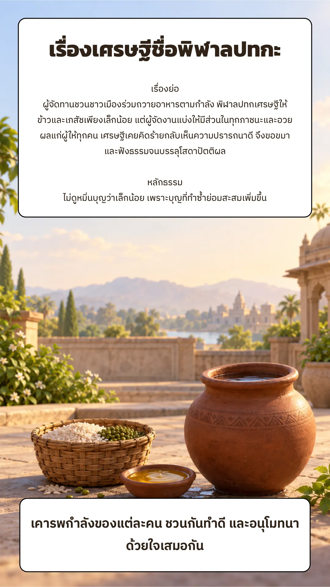 เรื่องเศรษฐีชื่อพิฬาลปทกะ ปกหลัง