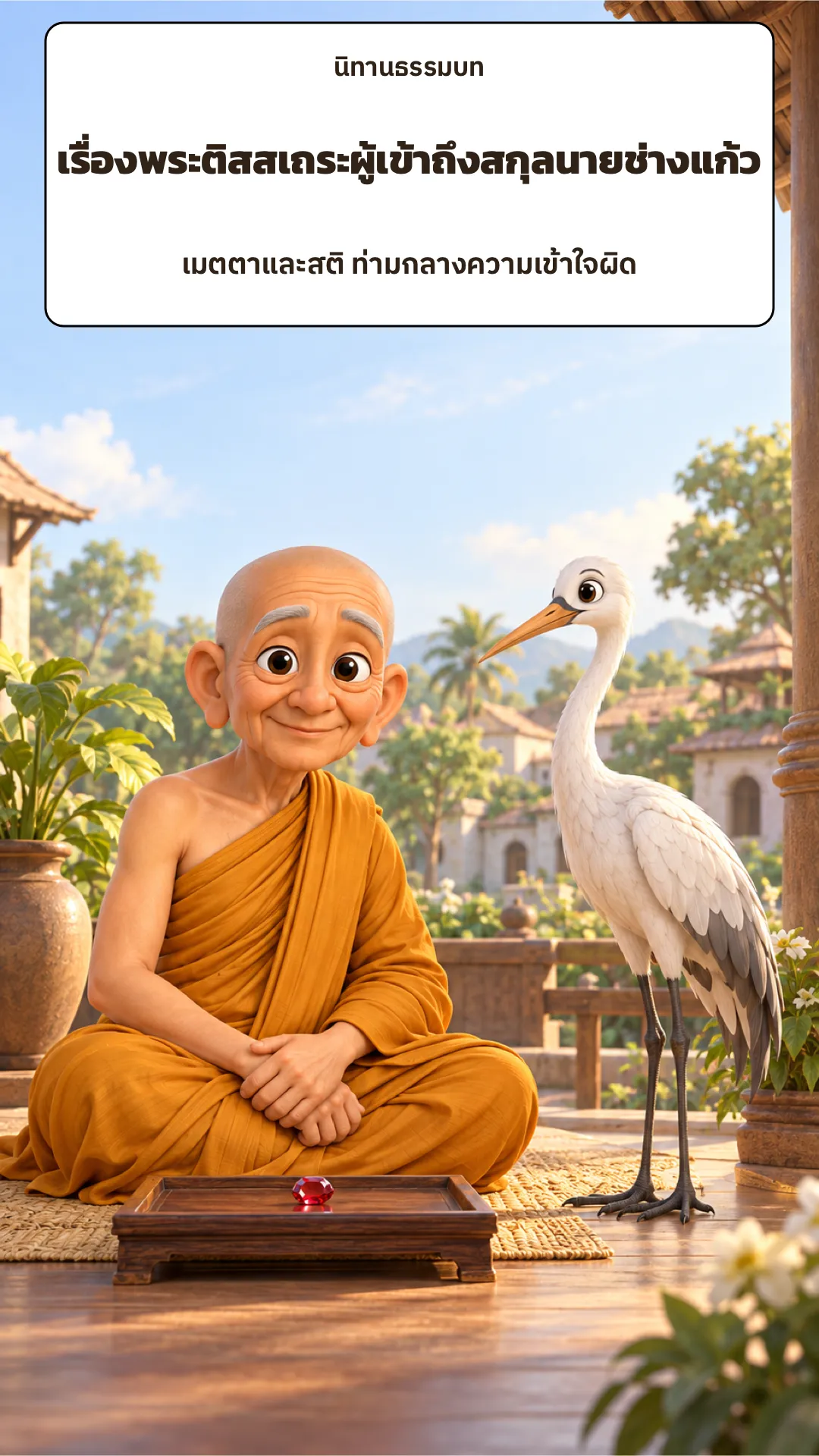 ปกเรื่อง เรื่องพระติสสเถระผู้เข้าถึงสกุลนายช่างแก้ว