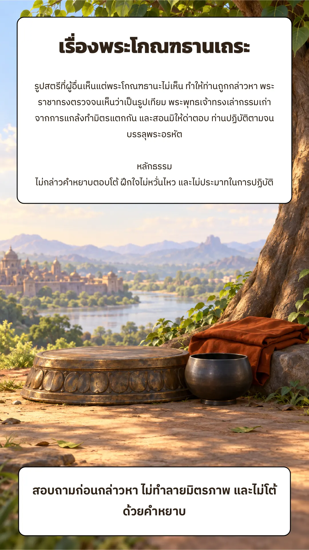 เรื่องพระโกณฑธานเถระ ปกหลัง