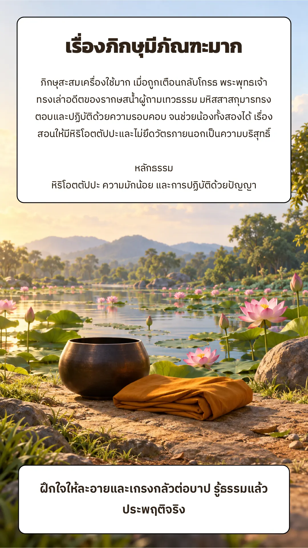 เรื่องภิกษุมีภัณฑะมาก ปกหลัง