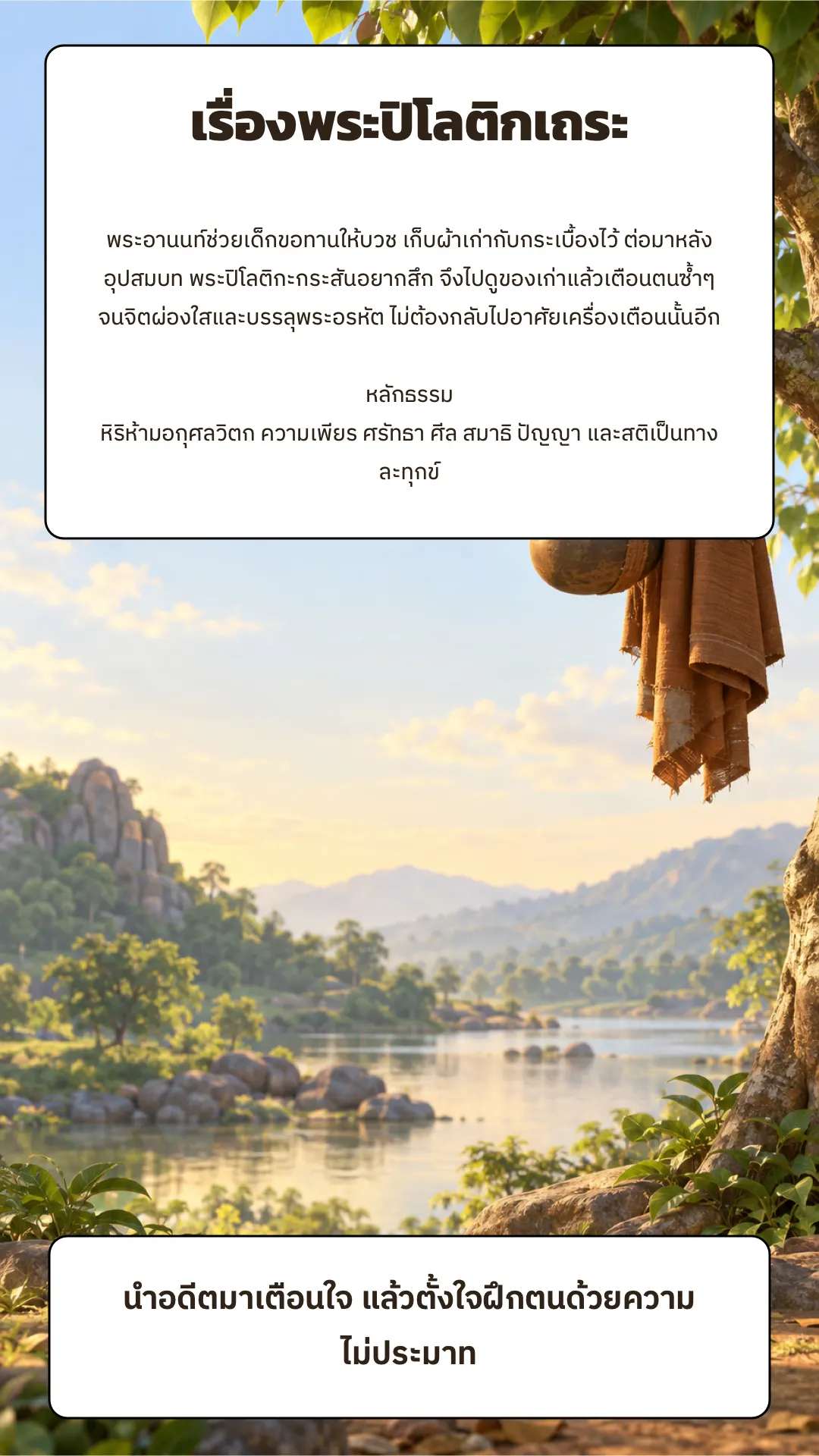 เรื่องพระปิโลติกเถระ ปกหลัง