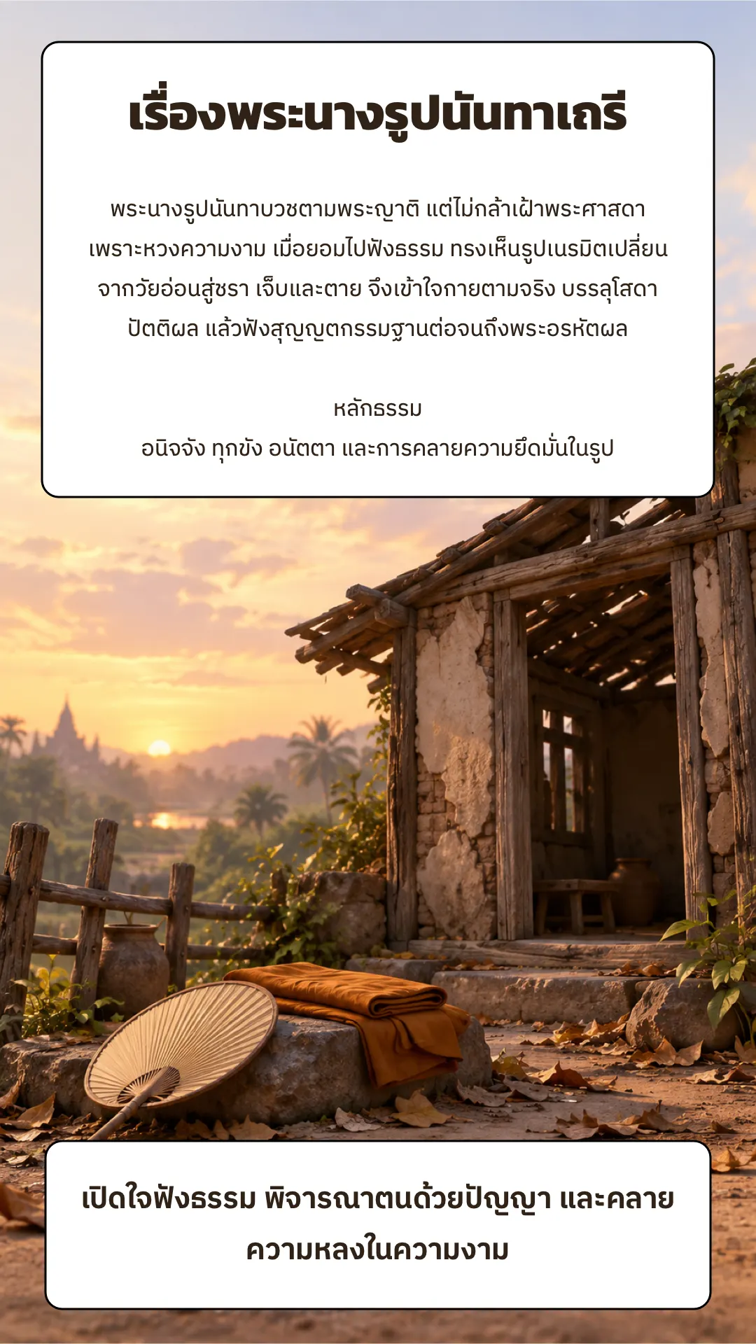 เรื่องพระนางรูปนันทาเถรี ปกหลัง