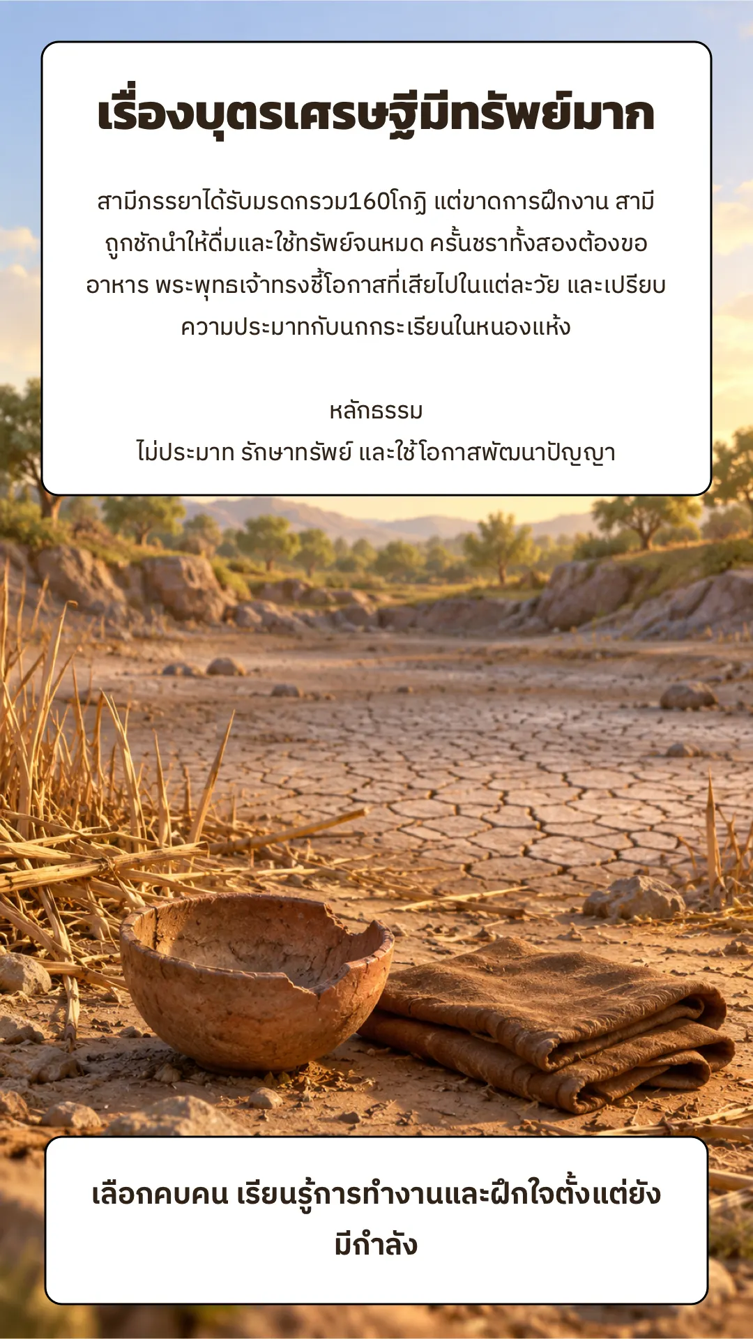 เรื่องบุตรเศรษฐีมีทรัพย์มาก ปกหลัง
