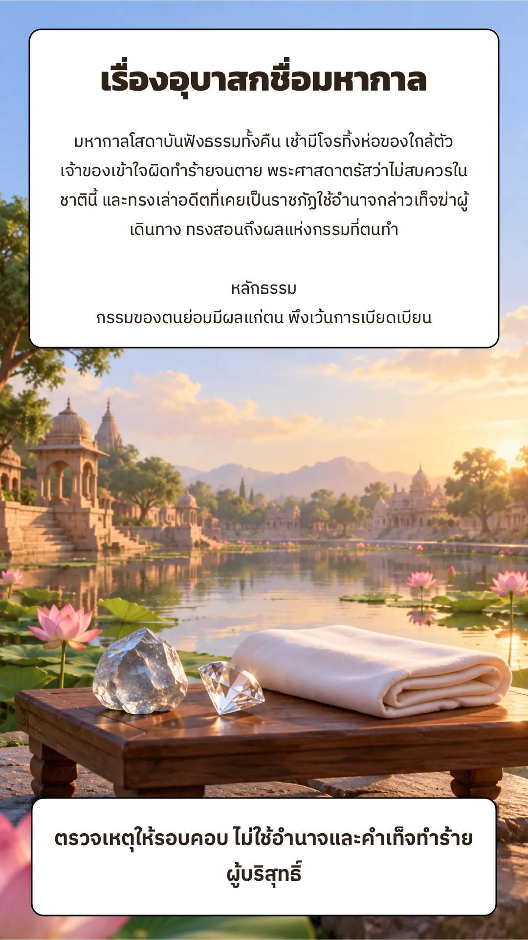 เรื่องอุบาสกชื่อมหากาล ปกหลัง