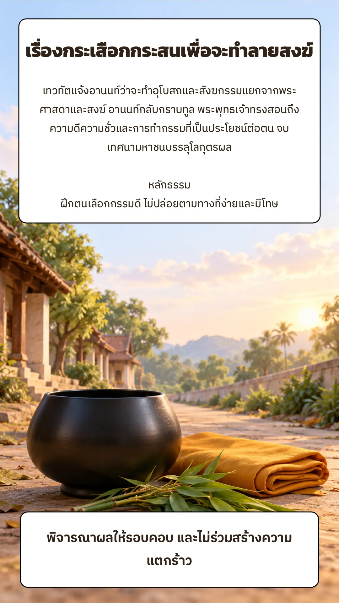 เรื่องกระเสือกกระสนเพื่อจะทำลายสงฆ์ ปกหลัง