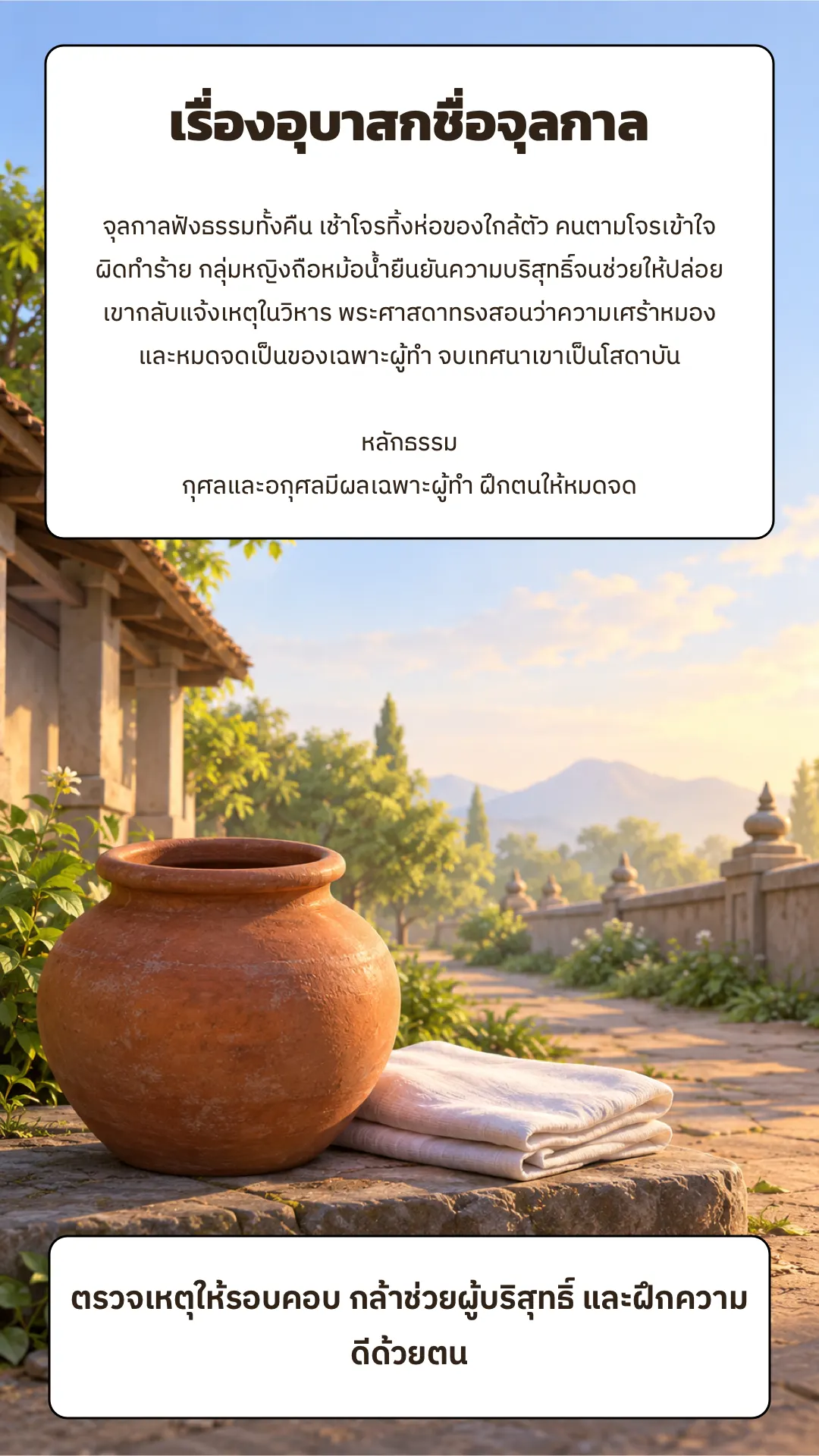 เรื่องอุบาสกชื่อจุลกาล ปกหลัง