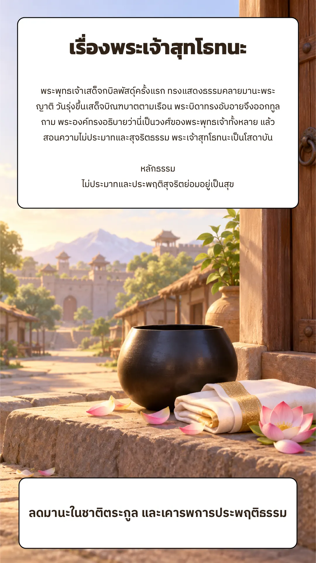 เรื่องพระเจ้าสุทโธทนะ ปกหลัง