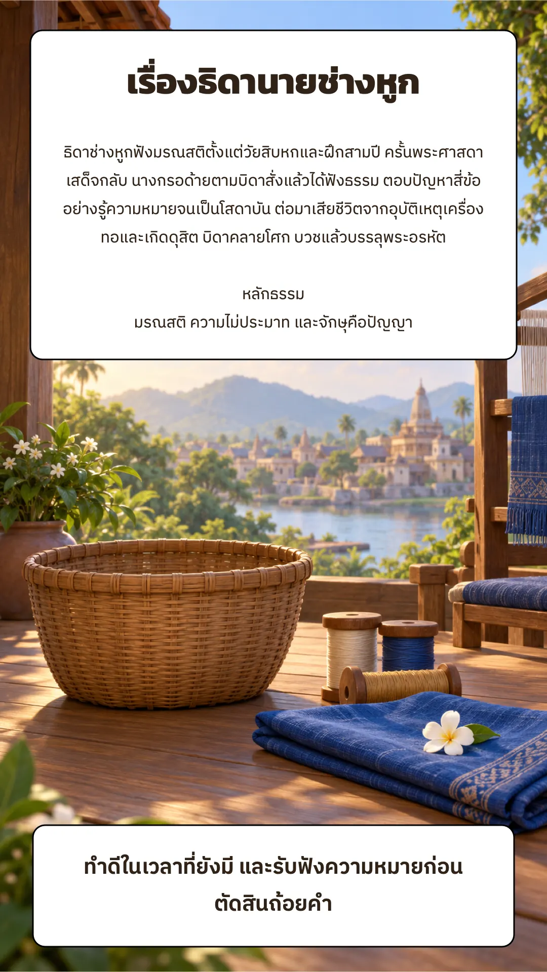 เรื่องธิดานายช่างหูก ปกหลัง