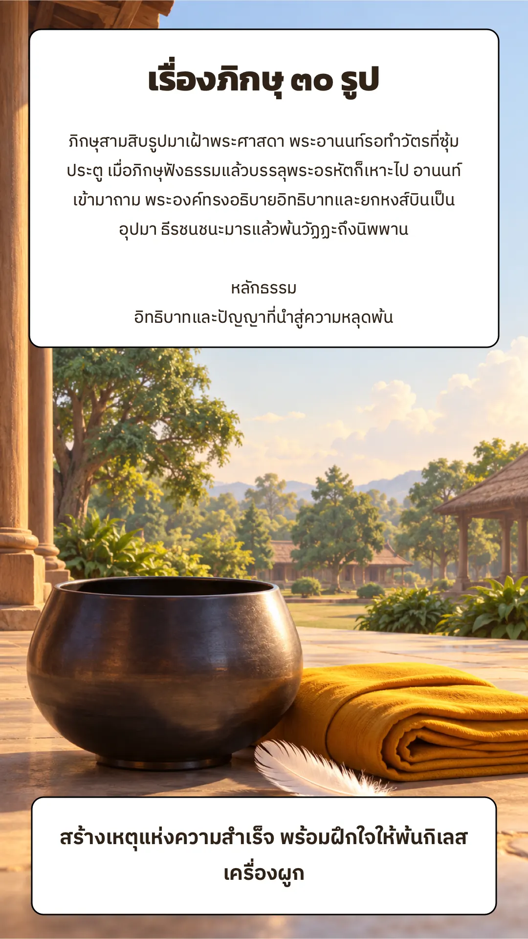 เรื่องภิกษุสามสิบรูป ปกหลัง