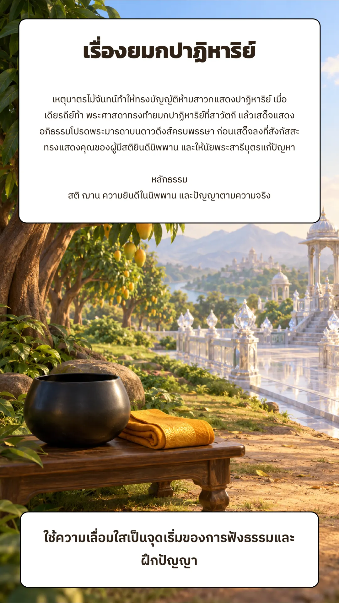 เรื่องยมกปาฏิหาริย์ ปกหลัง