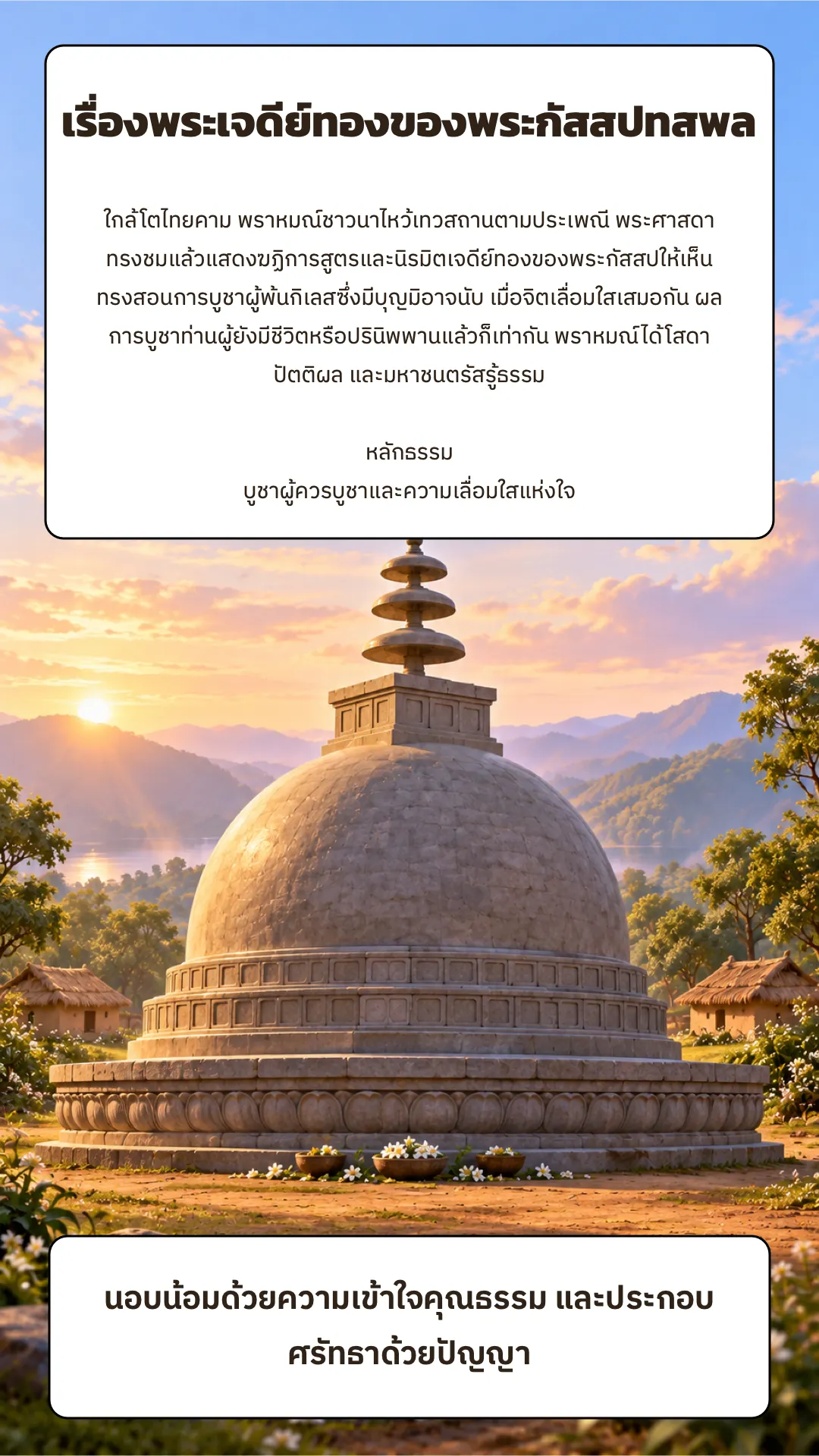 เรื่องพระเจดีย์ทองของพระกัสสปทสพล ปกหลัง