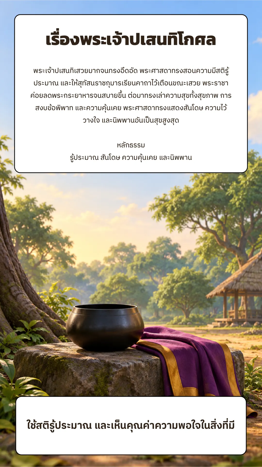 เรื่องพระเจ้าปเสนทิโกศล ปกหลัง