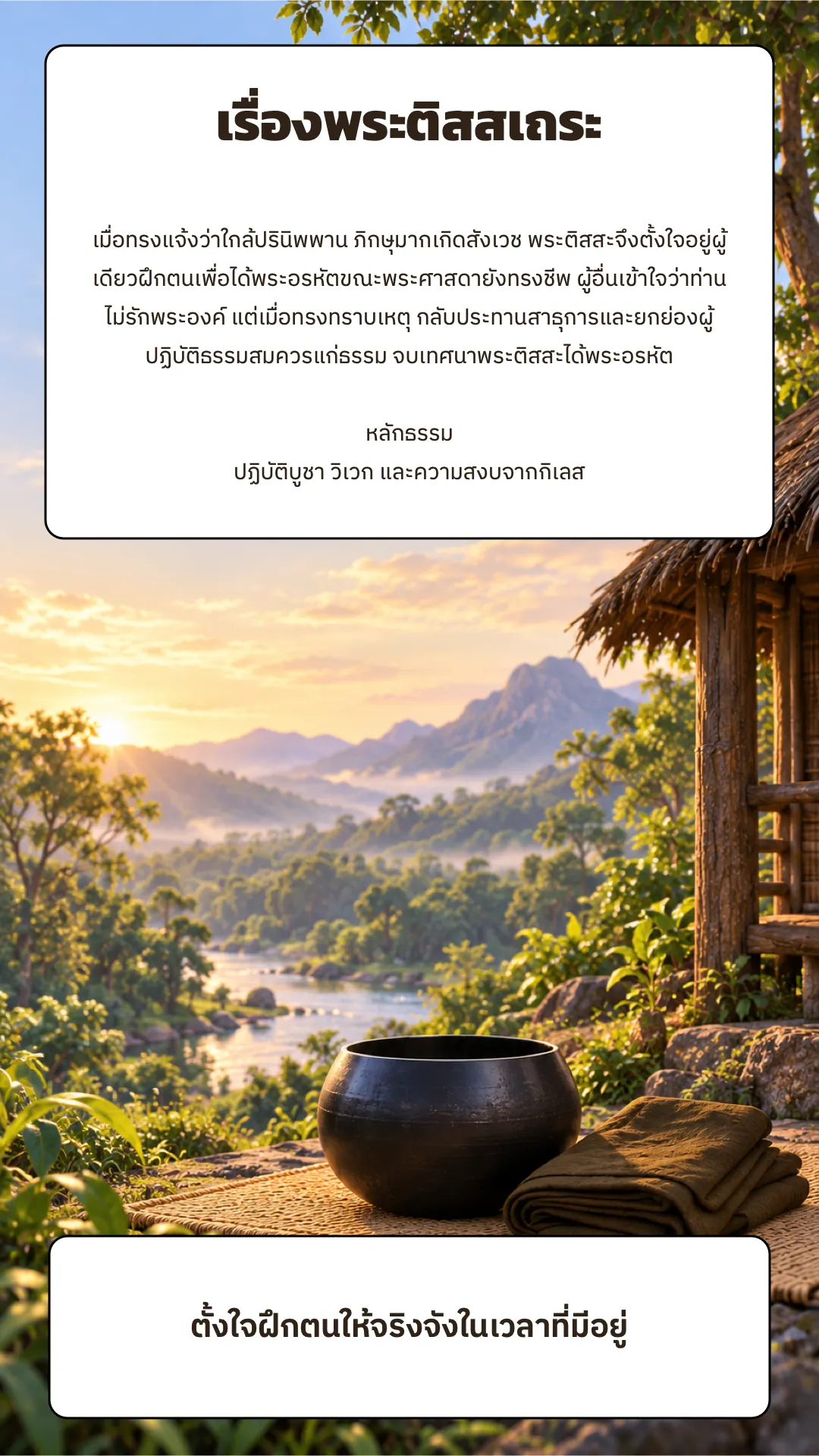เรื่องพระติสสเถระ ปกหลัง