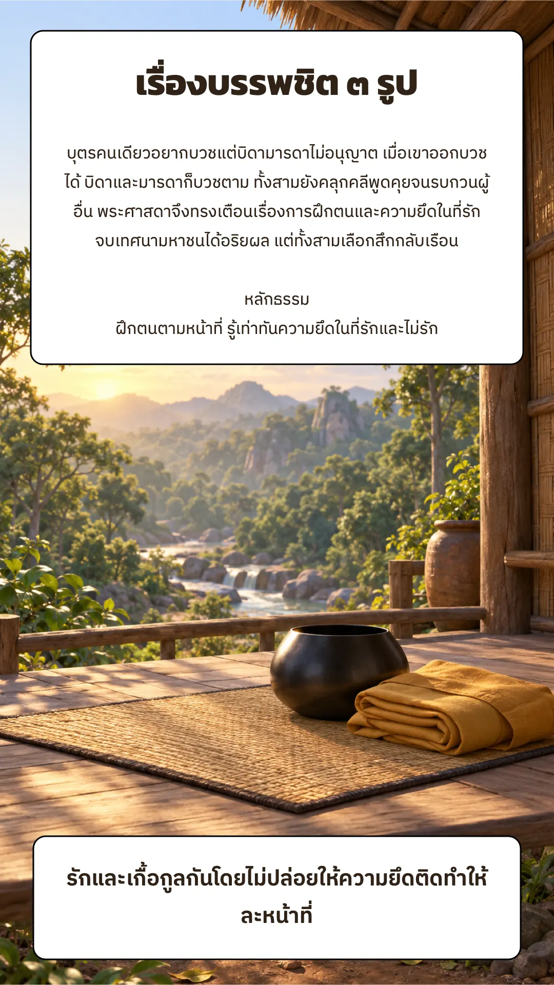 เรื่องบรรพชิตสามรูป ปกหลัง