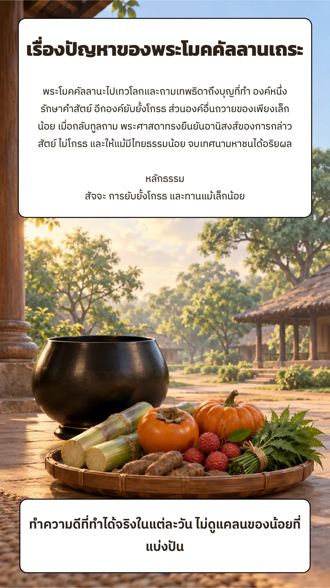 เรื่องปัญหาของพระโมคคัลลานเถระ ปกหลัง