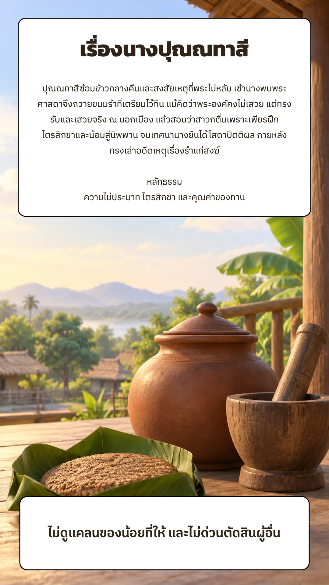 เรื่องนางปุณณทาสี ปกหลัง