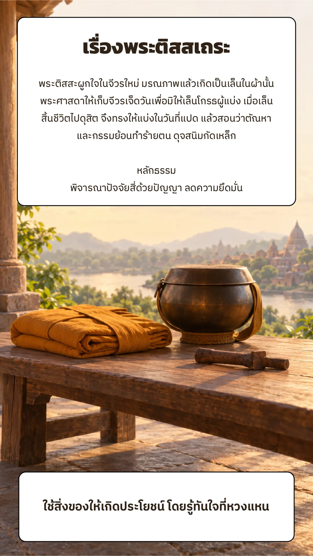 เรื่องพระติสสเถระ ปกหลัง