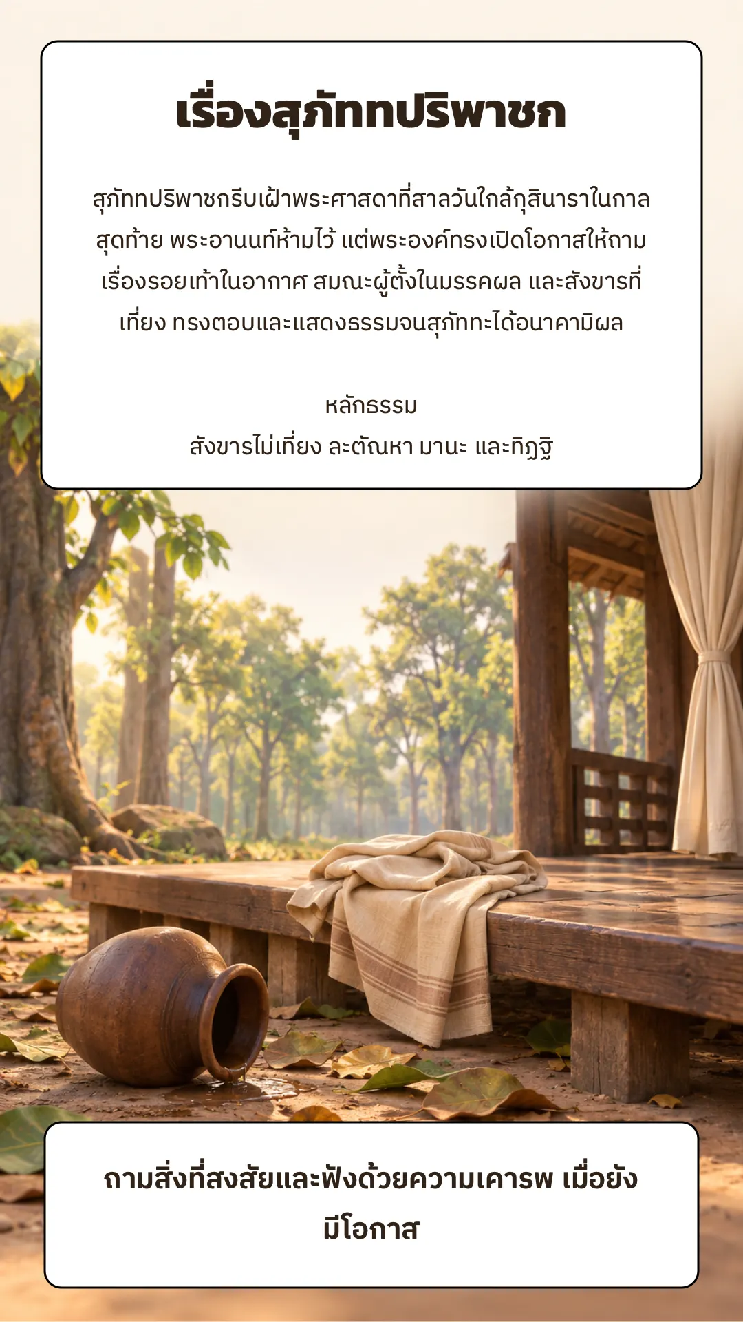 เรื่องสุภัททปริพาชก ปกหลัง