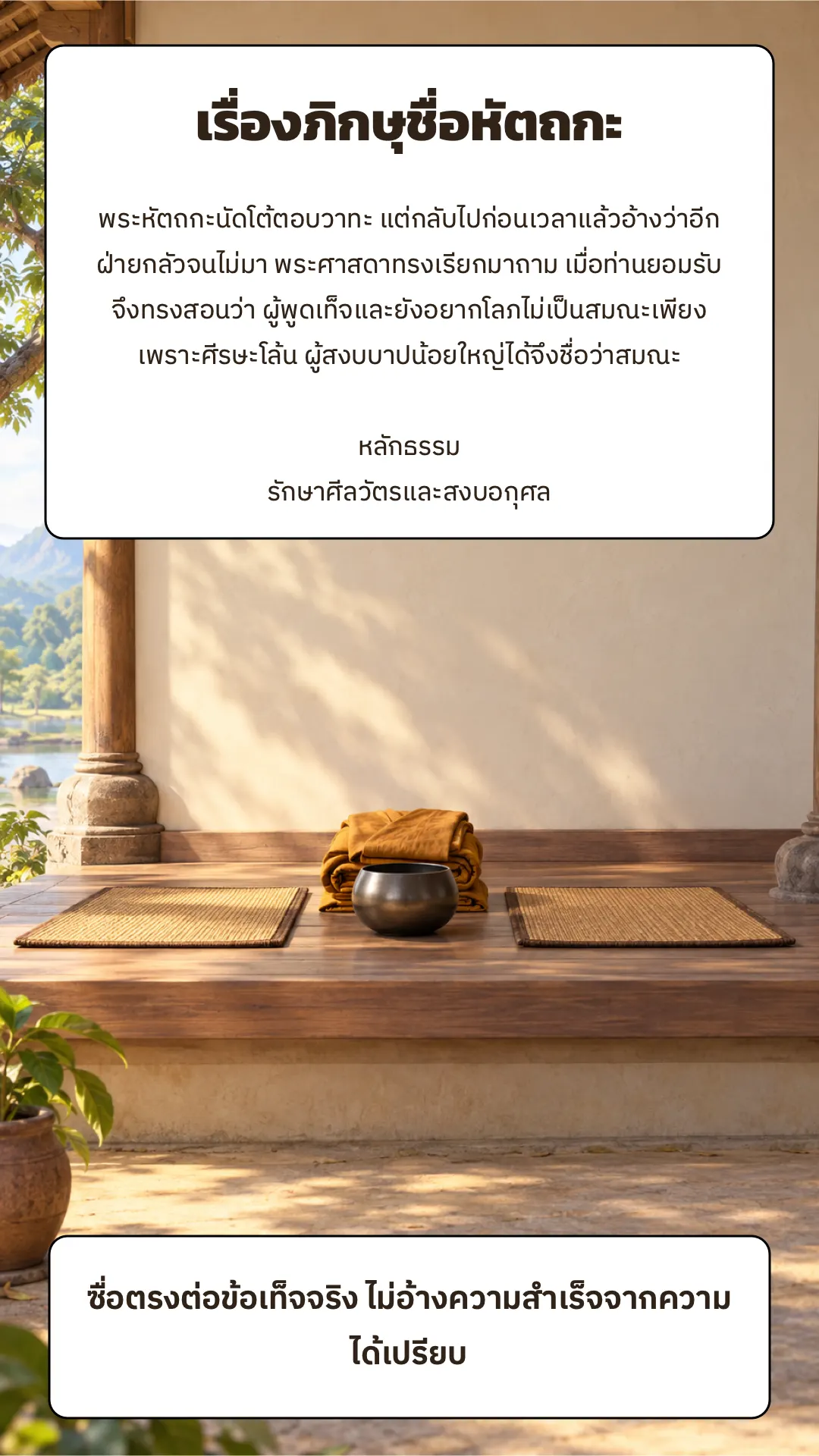 ภิกษุชื่อหัตถกะ ปกหลัง