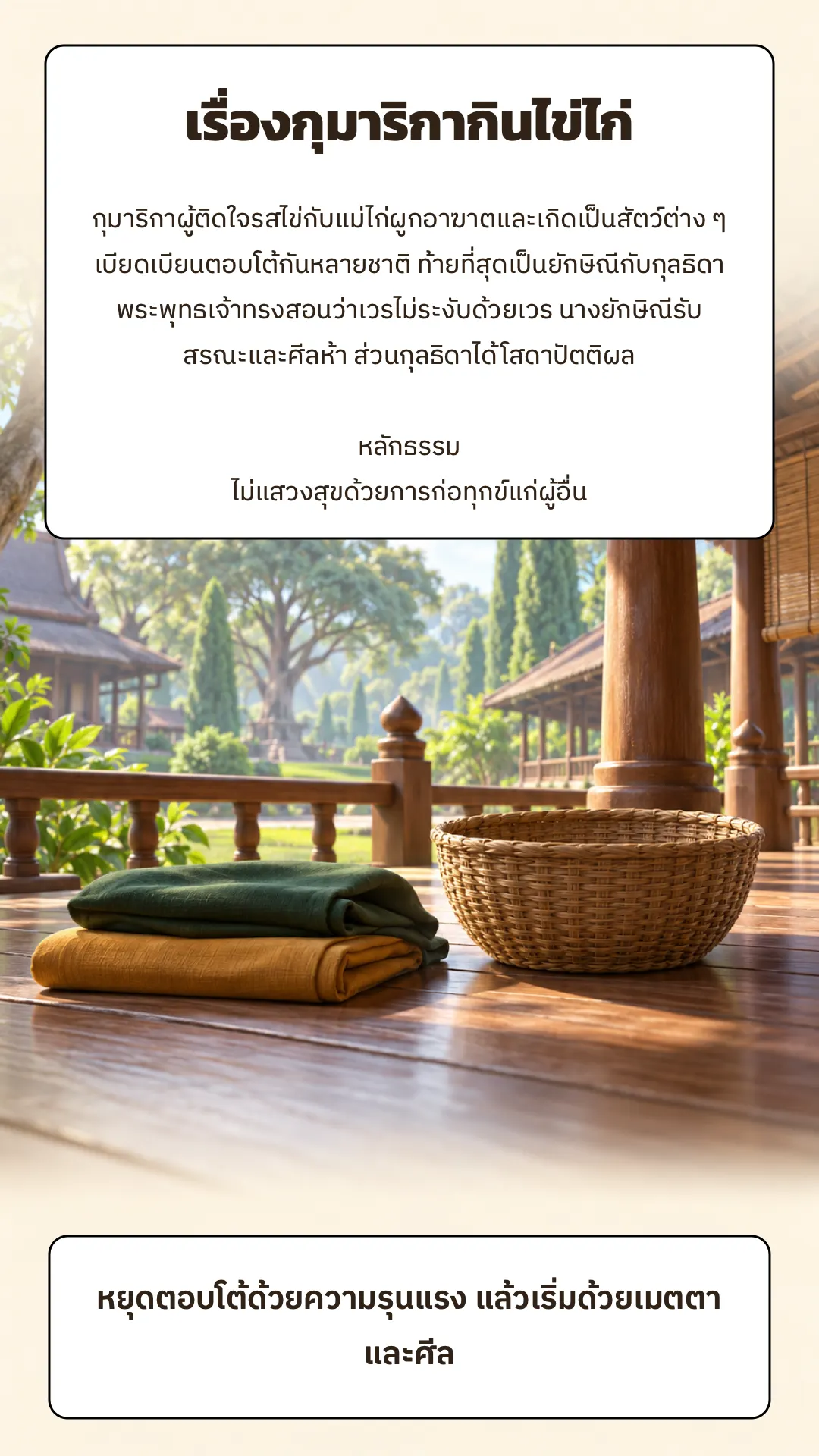 กุมาริกากินไข่ไก่ ปกหลัง